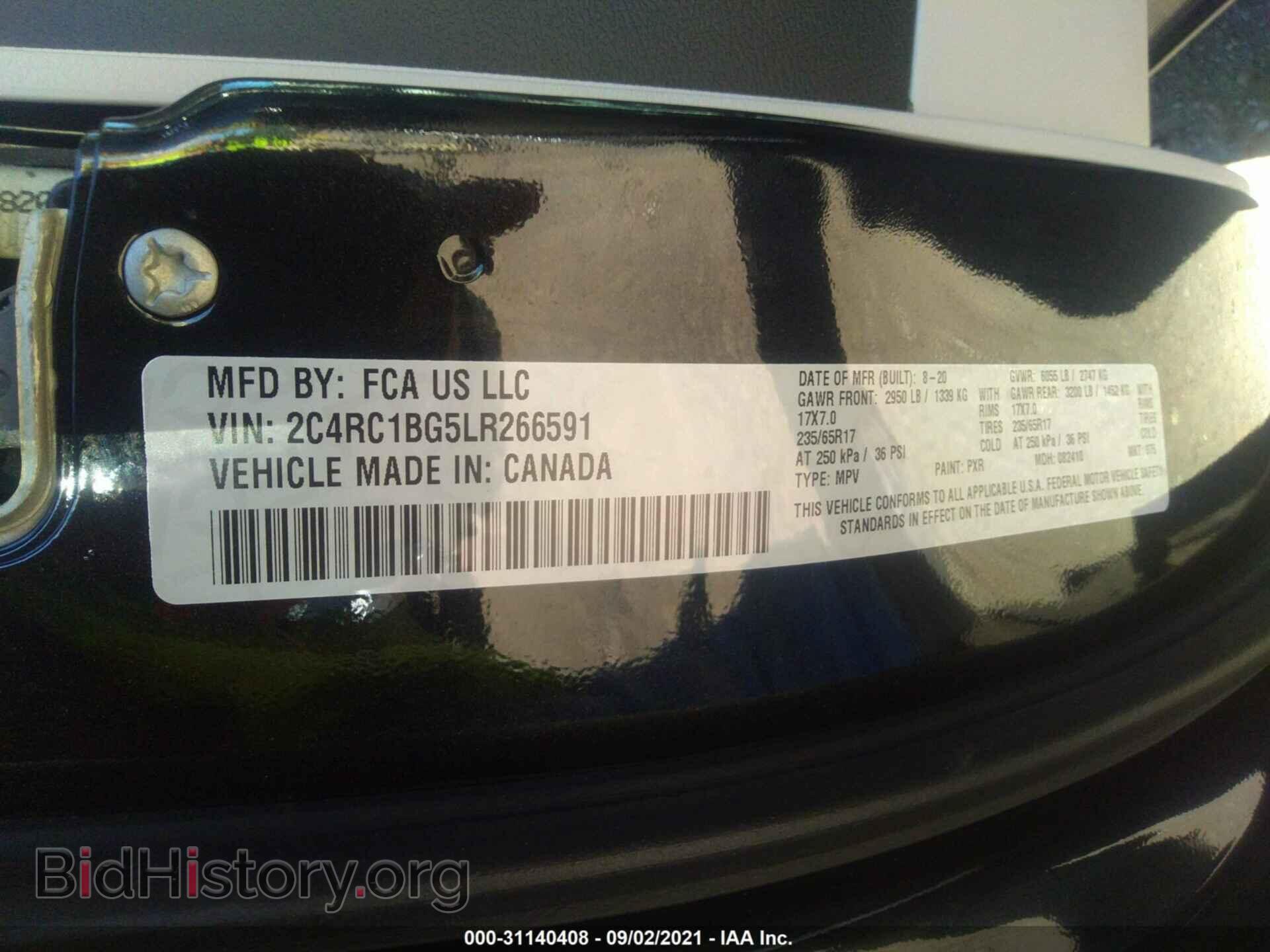 2020 CHRYSLER PACIFICA - VIN: 2C4RC1BG5LR266591 - Photo 9