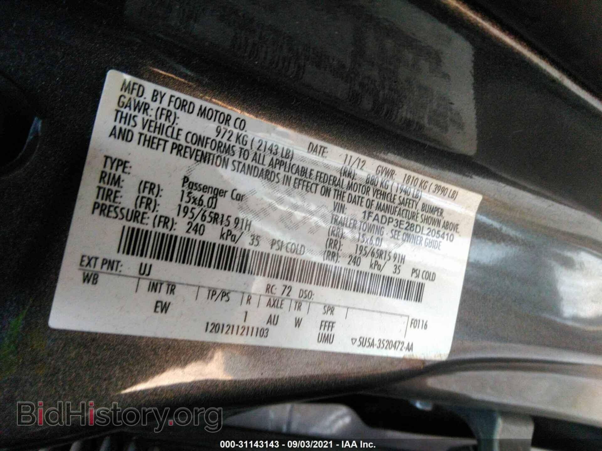 2013 FORD FOCUS - VIN: 1FADP3E28DL205410 - Photo 9