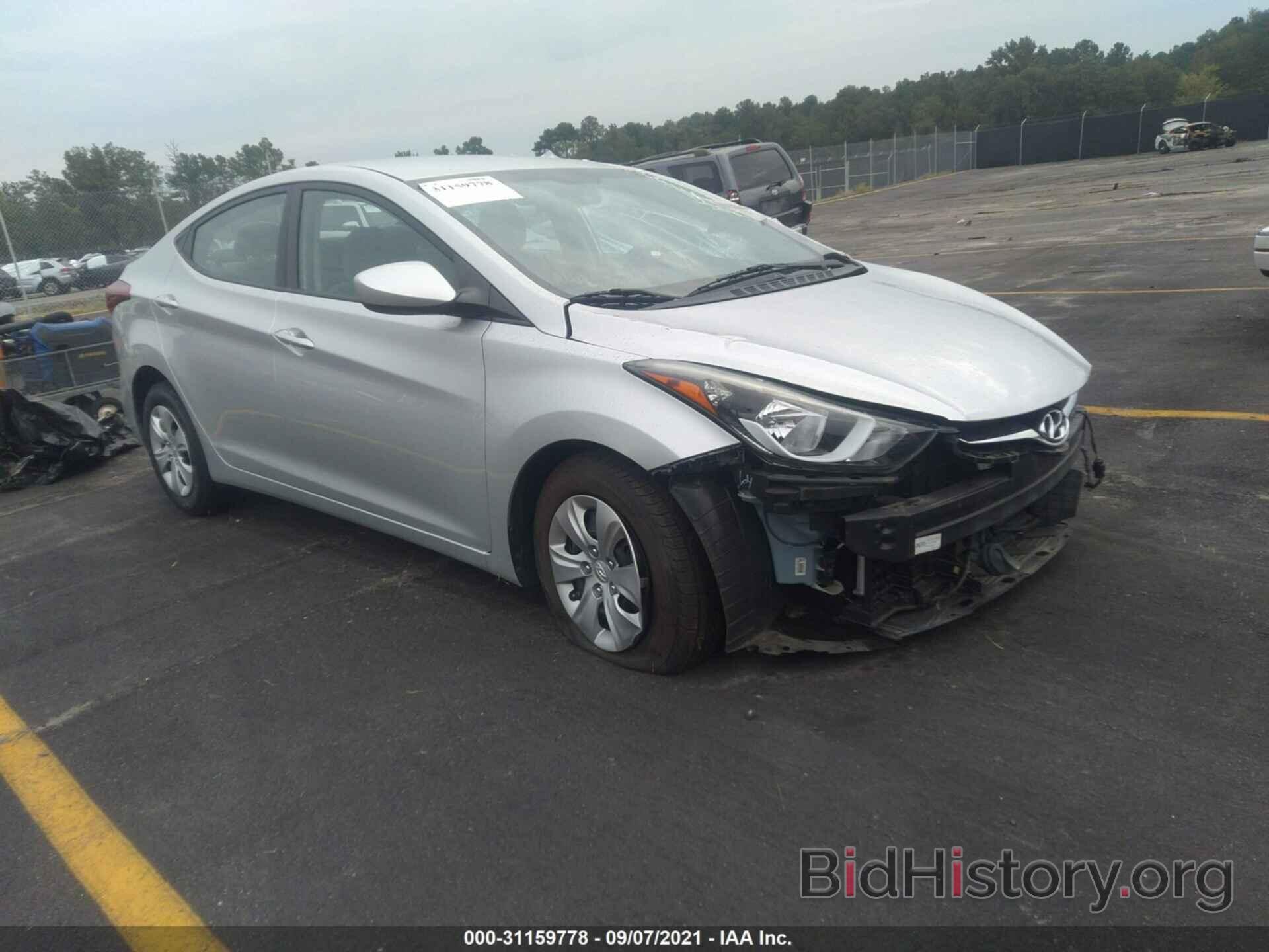 Photo 5NPDH4AE6GH784287 - HYUNDAI ELANTRA 2016