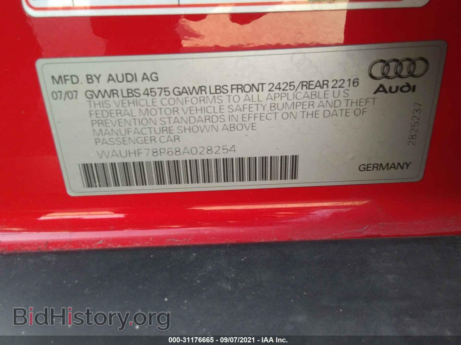 2008 AUDI A3 - VIN: WAUHF78P68A028254 - Photo 9