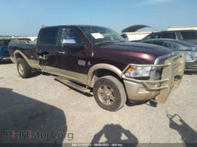 2012 RAM 3500 Laramie Longhorn, red — VIN 3C63D3KLXCG286408, IAAI