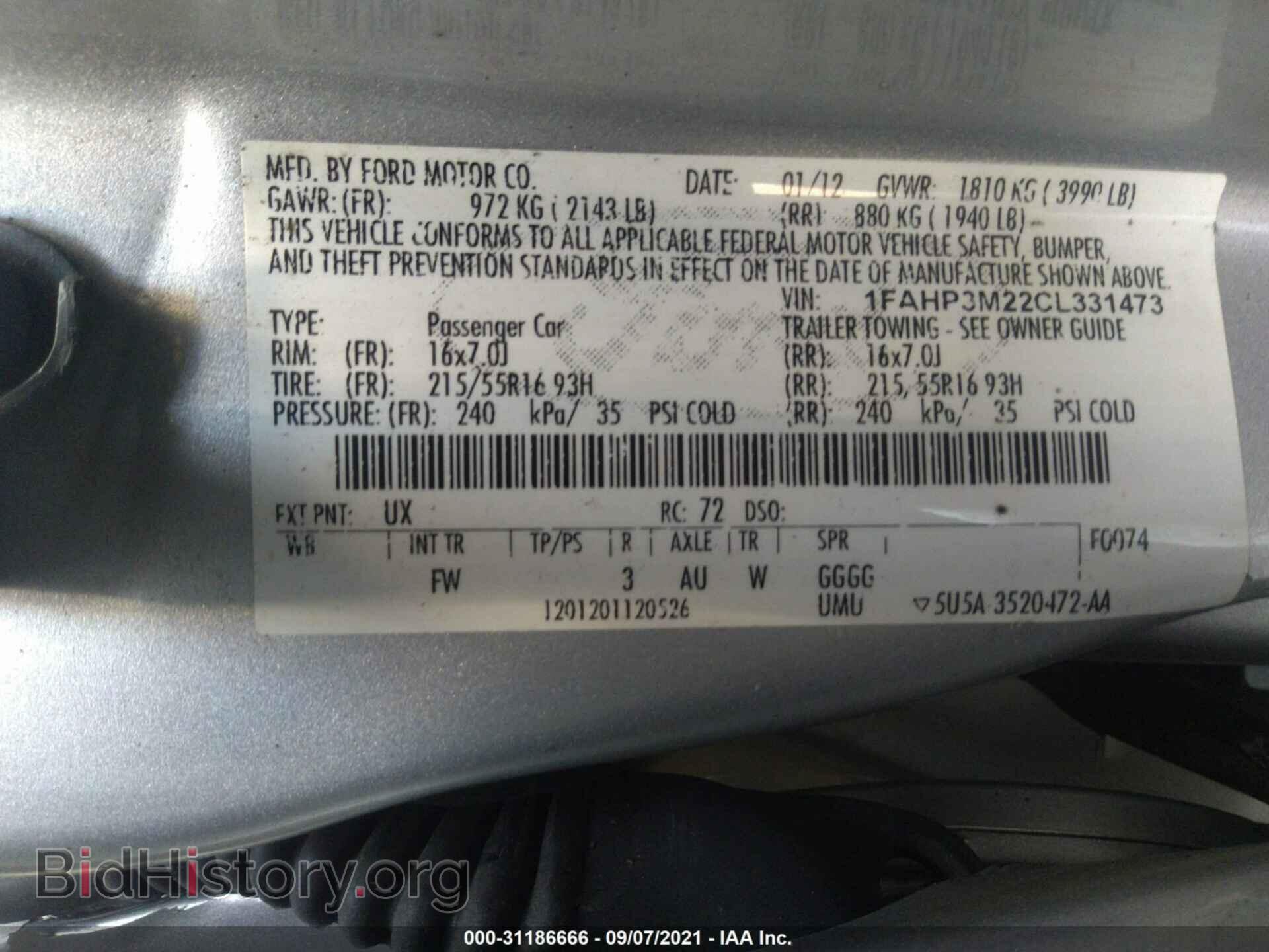 2012 FORD FOCUS - VIN: 1FAHP3M22CL331473 - Photo 9