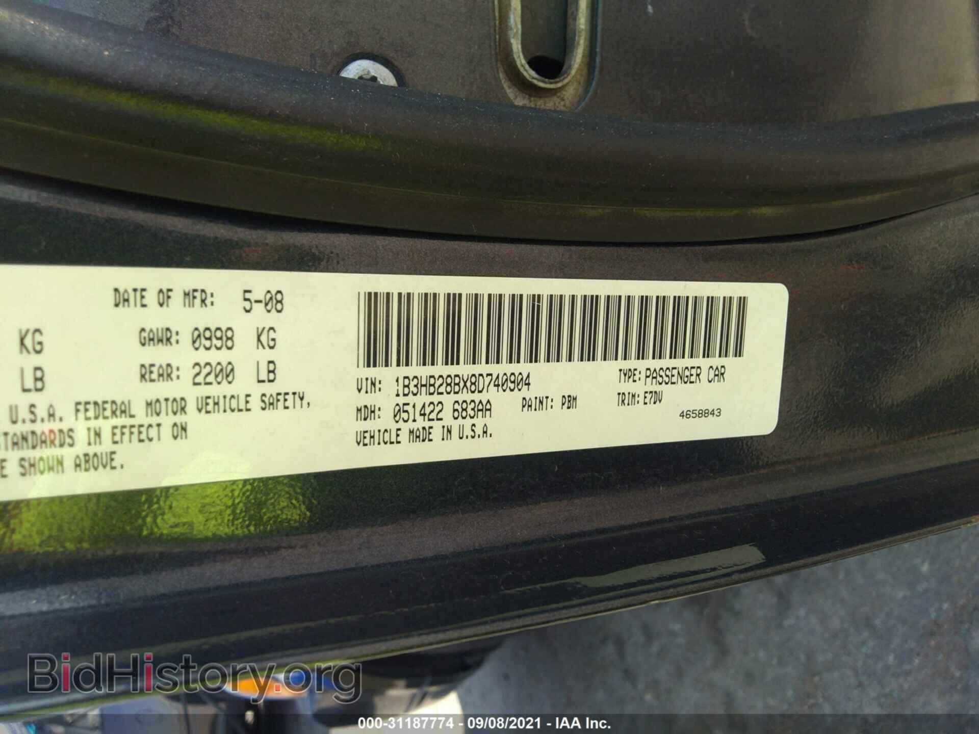 2008 DODGE CALIBER - VIN: 1B3HB28BX8D740904 - Photo 9