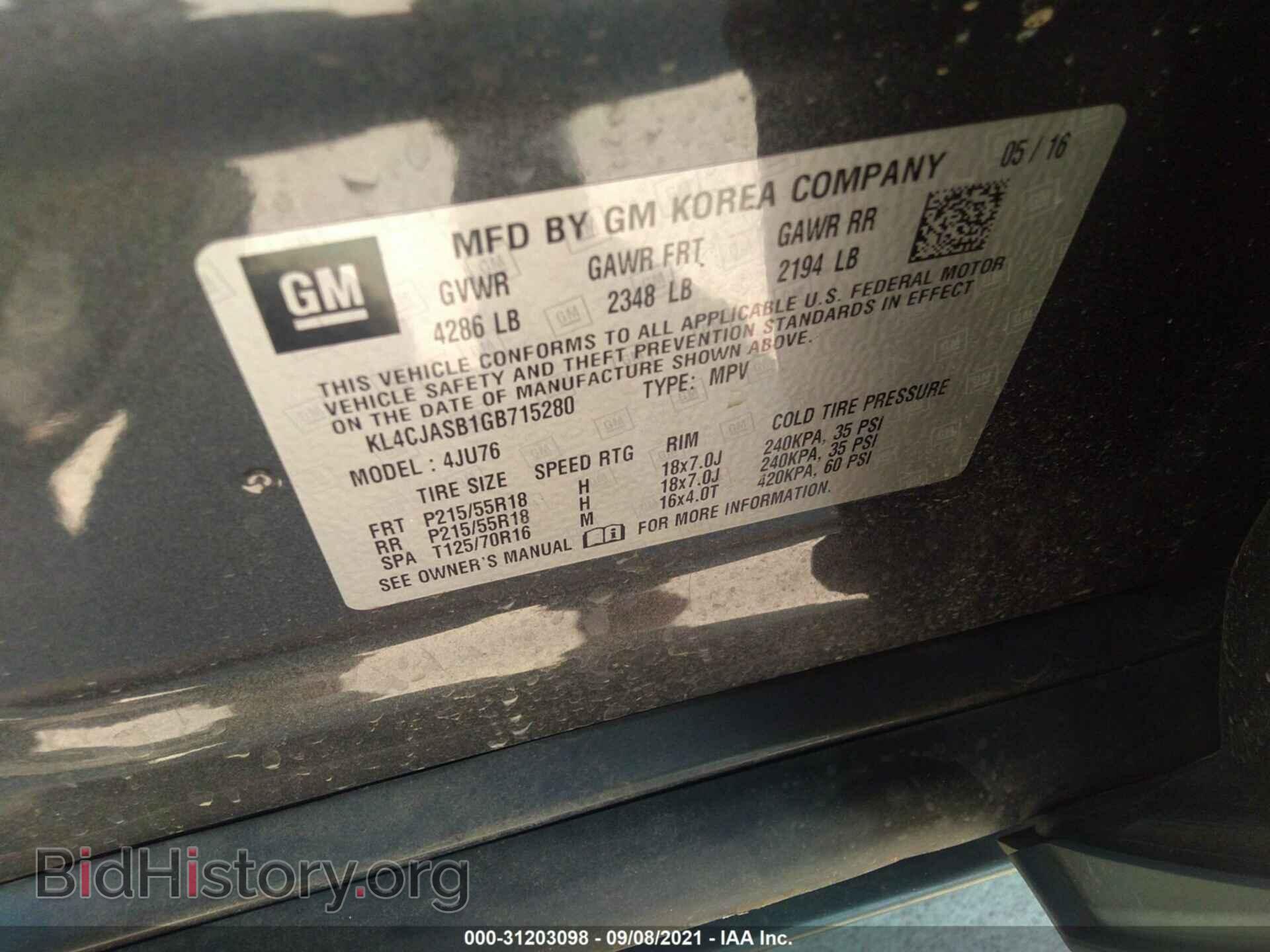 2016 BUICK ENCORE - VIN: KL4CJASB1GB715280 - Photo 9
