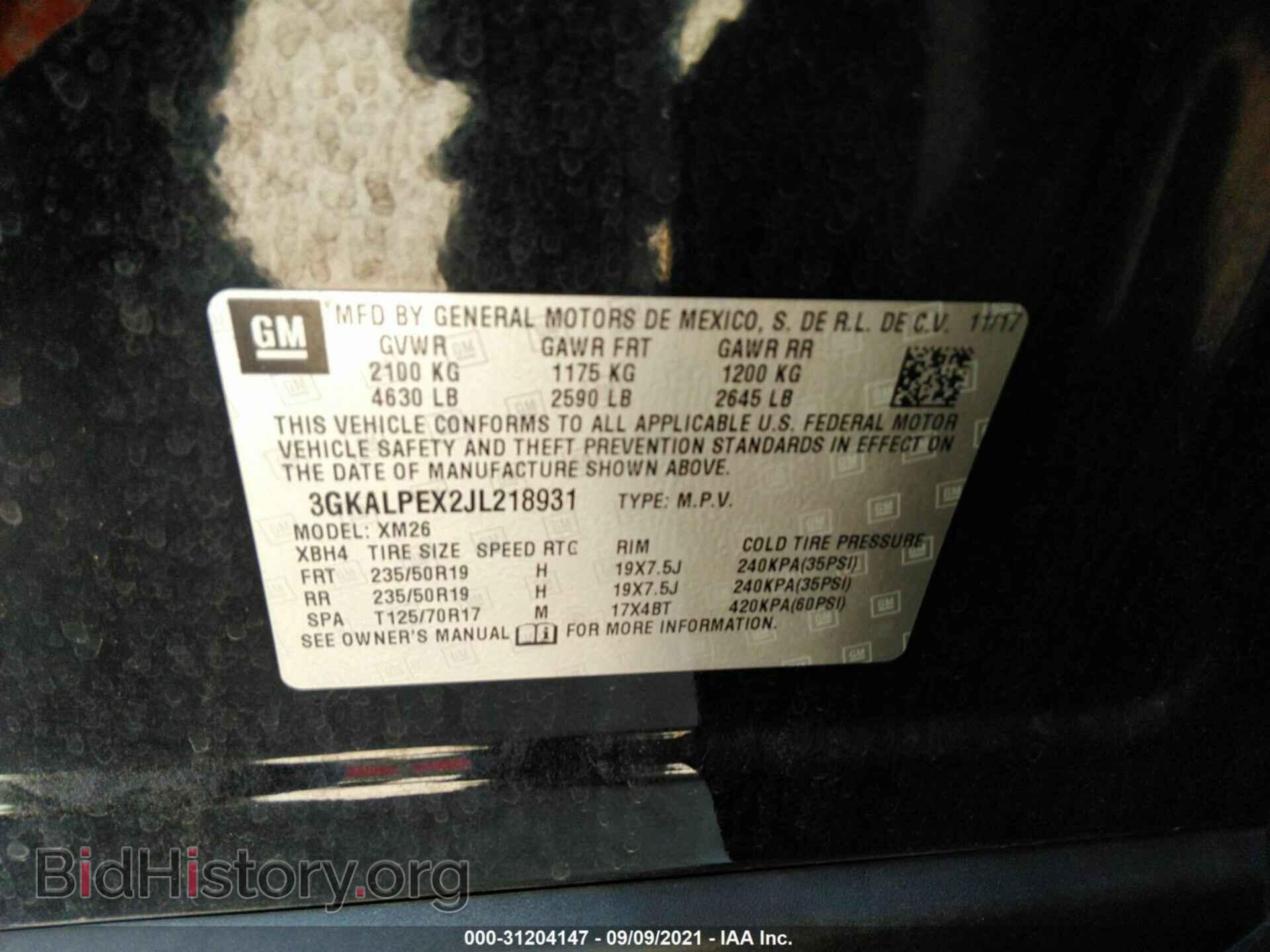 2018 GMC TERRAIN - VIN: 3GKALPEX2JL218931 - Photo 9