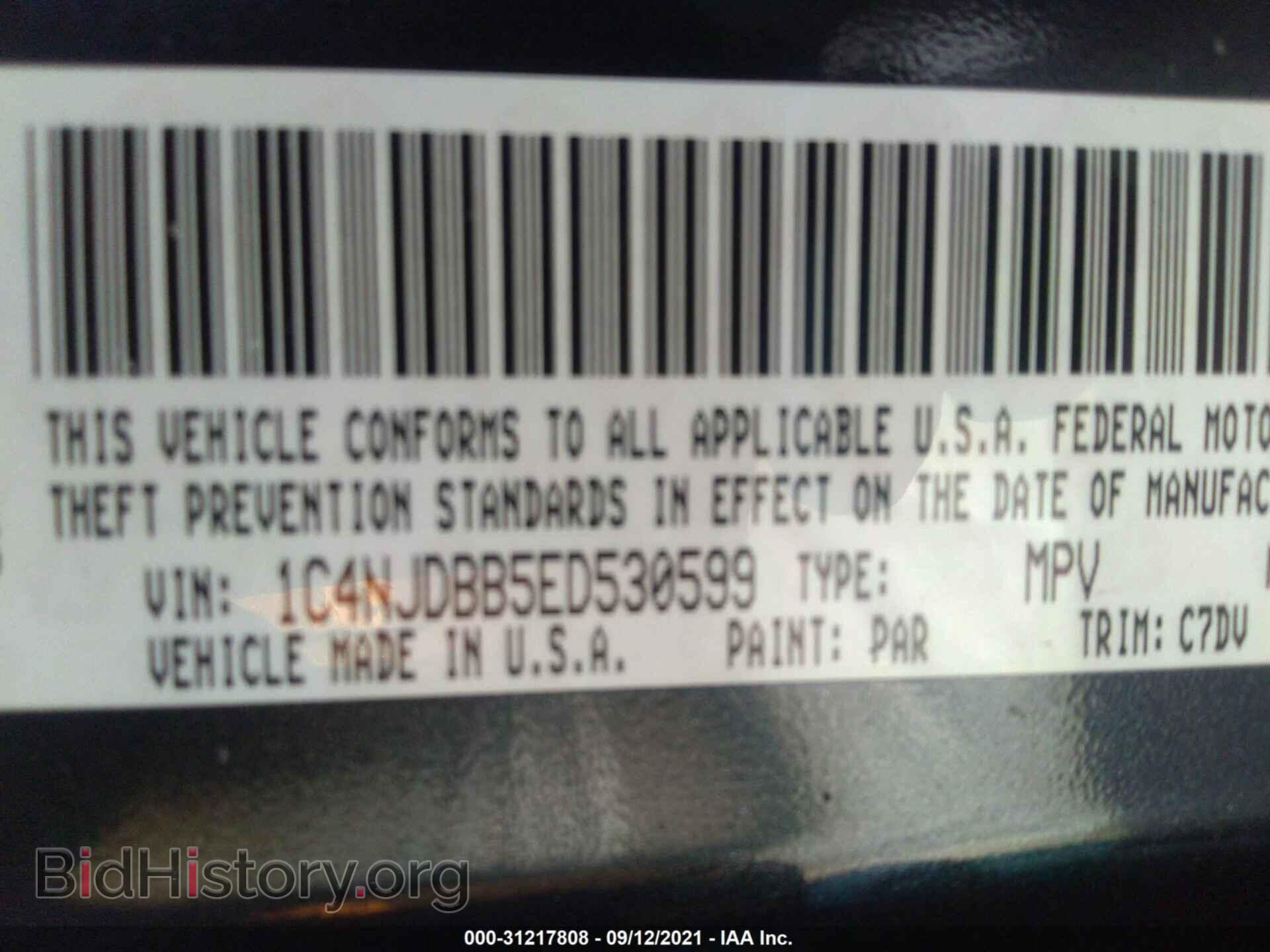 2014 JEEP COMPASS - VIN: 1C4NJDBB5ED530599 - Photo 9