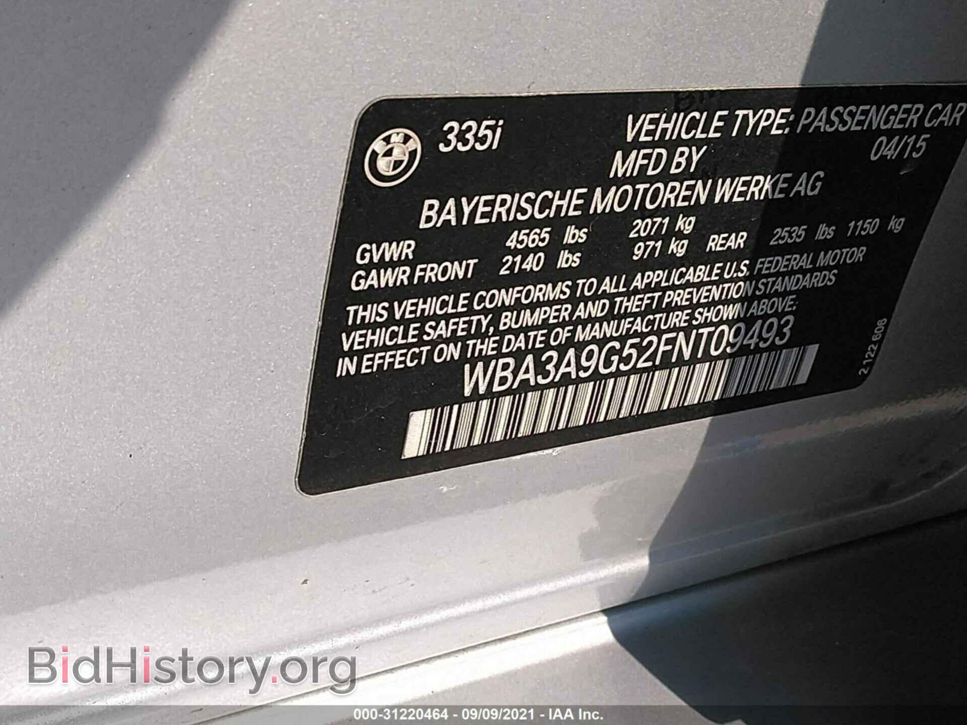 2015 BMW 3 SERIES - VIN: WBA3A9G52FNT09493 - Фото 9