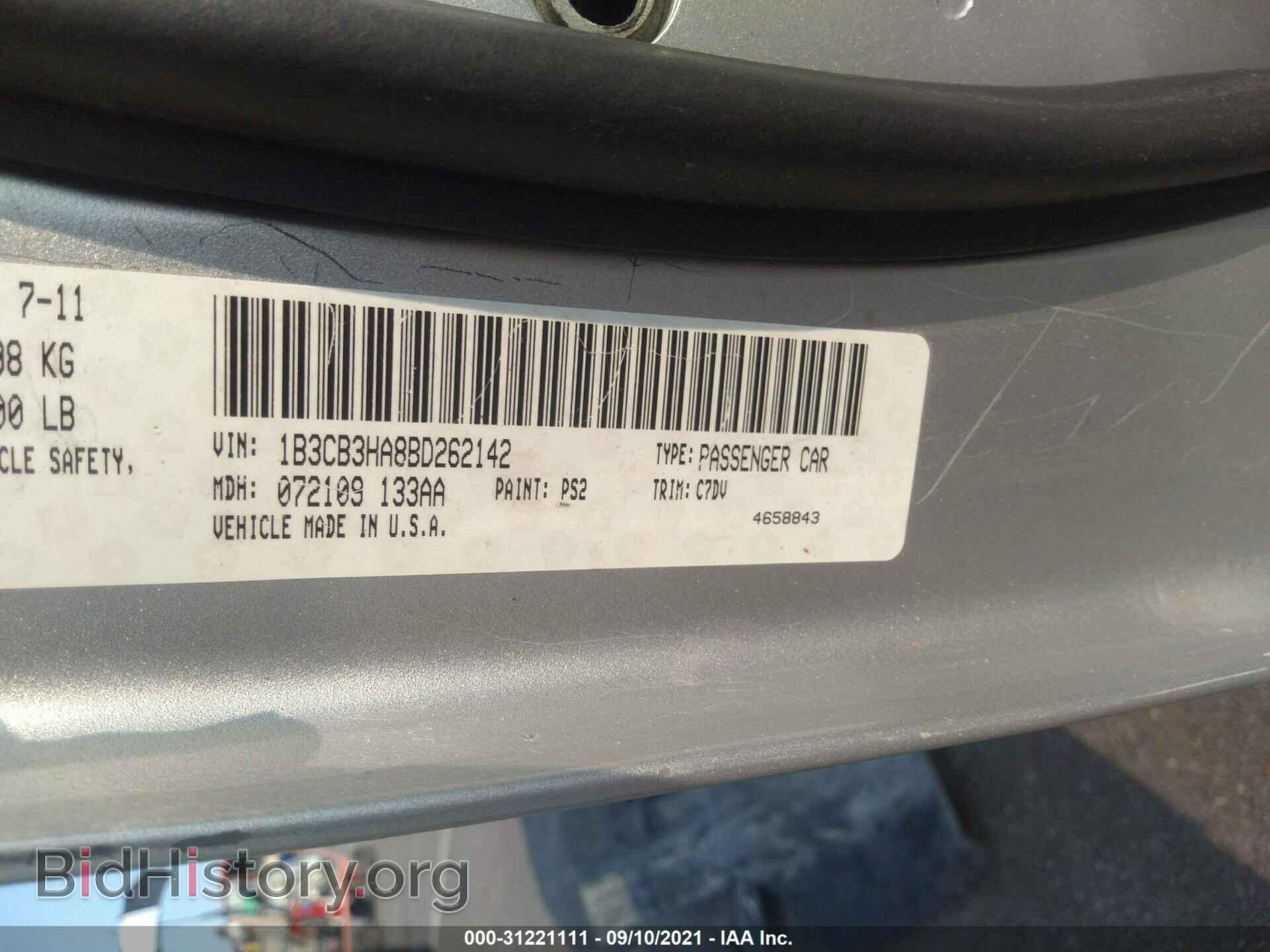 2011 DODGE CALIBER - VIN: 1B3CB3HA8BD262142 - Фото 9