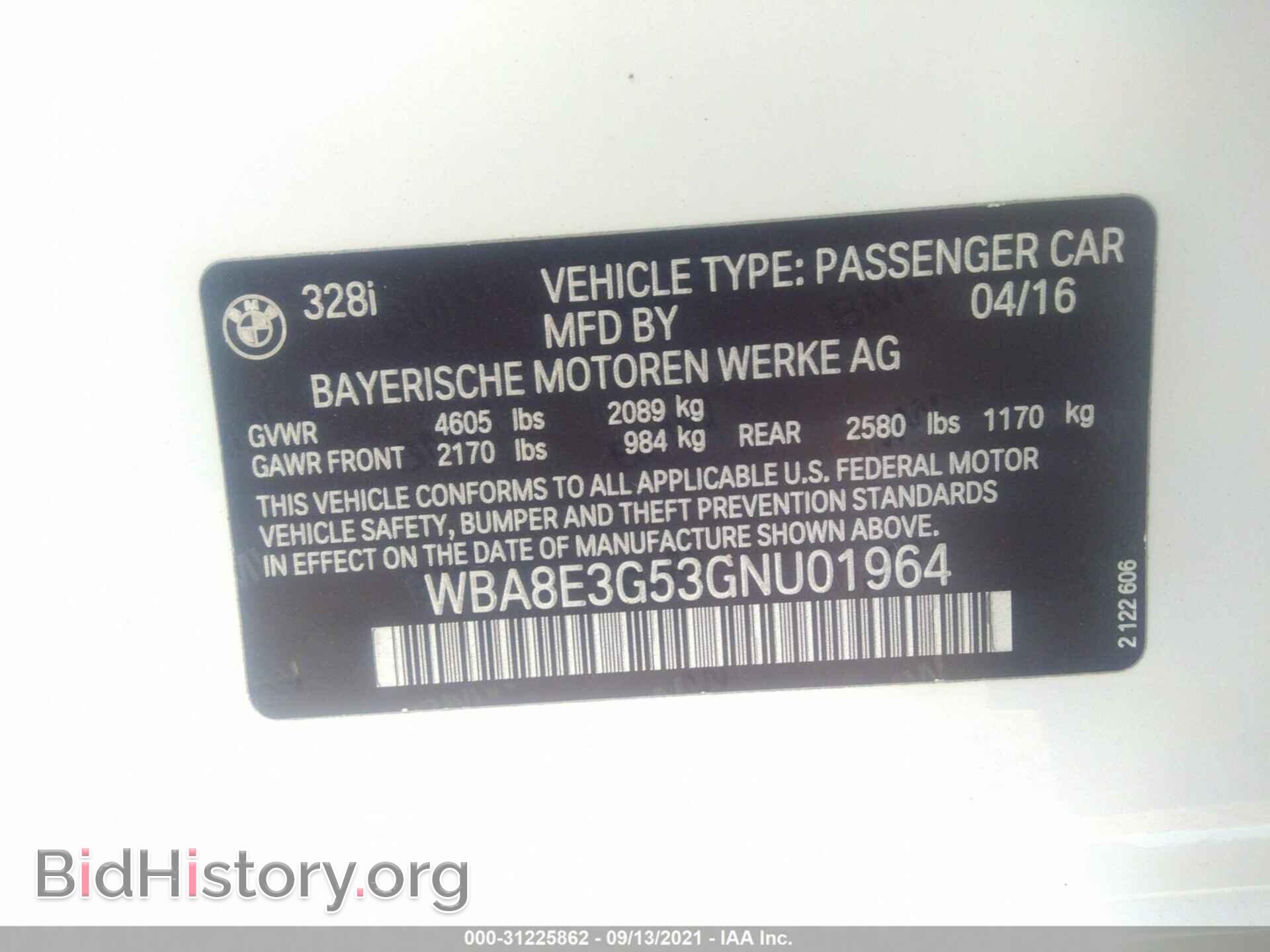 2016 BMW 3 SERIES - VIN: WBA8E3G53GNU01964 - Фото 9