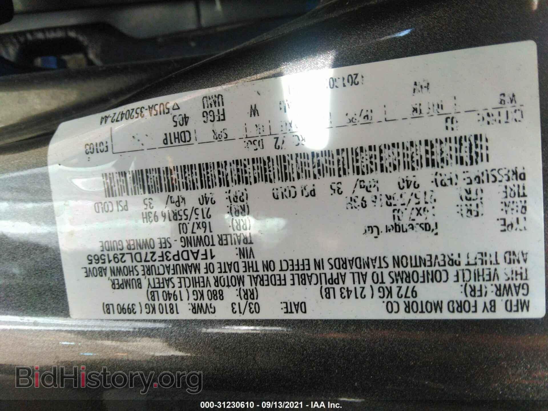 2013 FORD FOCUS - VIN: 1FADP3F27DL291565 - Photo 9