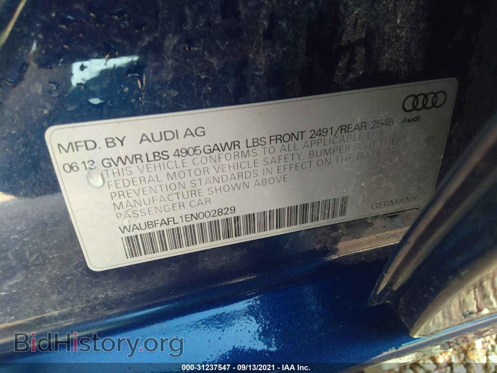 2014 AUDI A4 - VIN: WAUBFAFL1EN002829 - Photo 9
