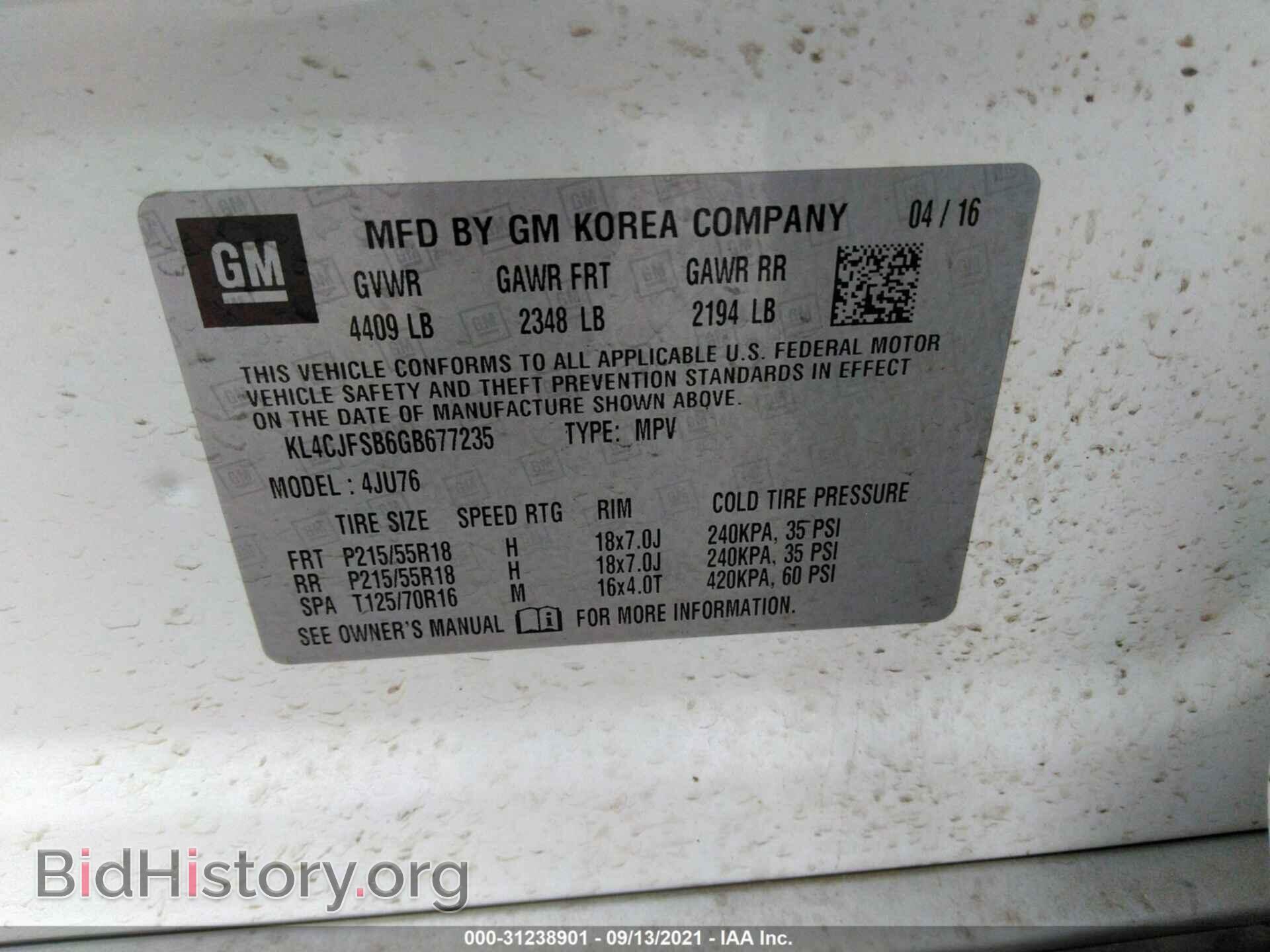 2016 BUICK ENCORE - VIN: KL4CJFSB6GB677235 - Photo 9