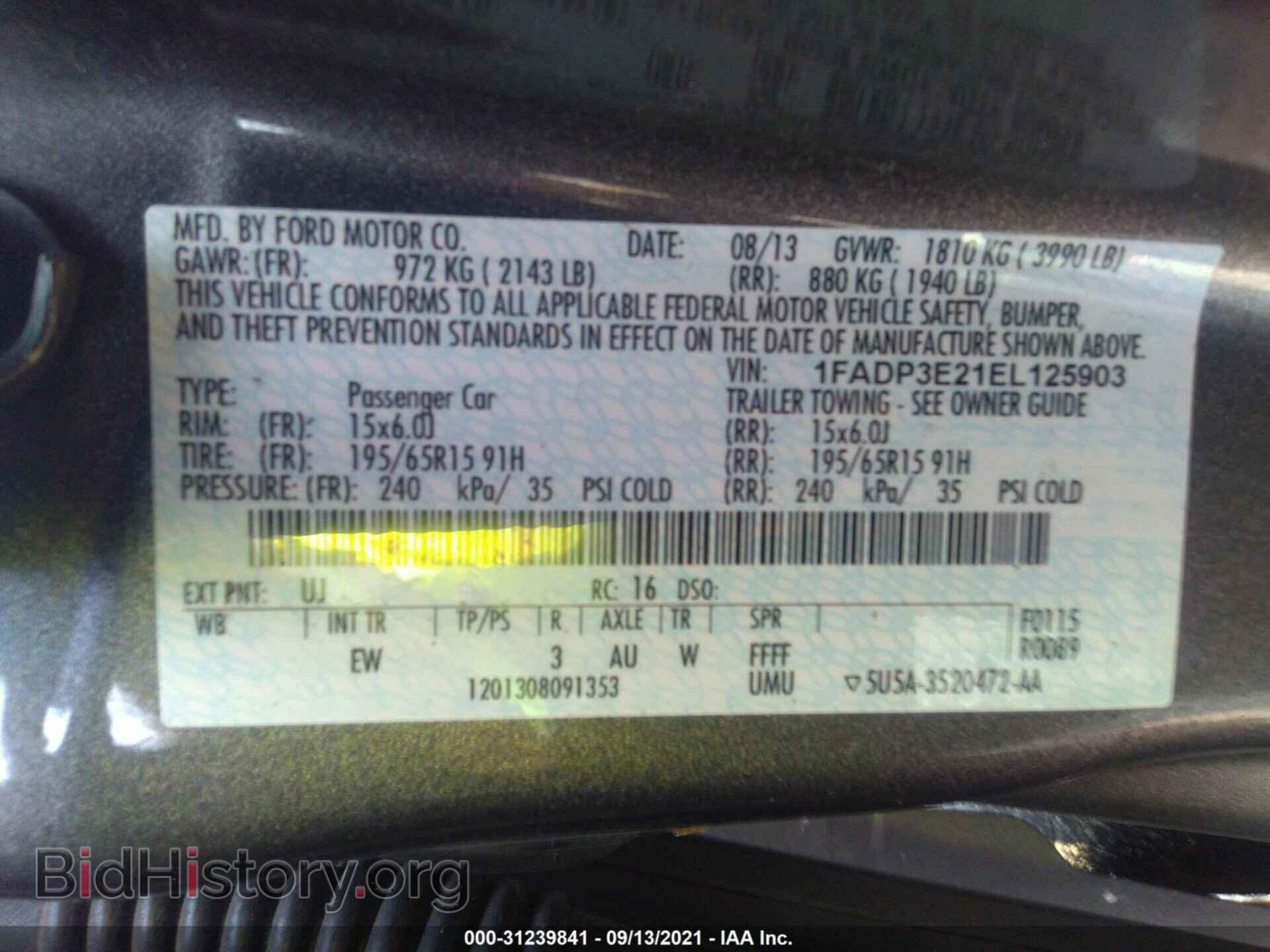 2014 FORD FOCUS - VIN: 1FADP3E21EL125903 - Photo 9