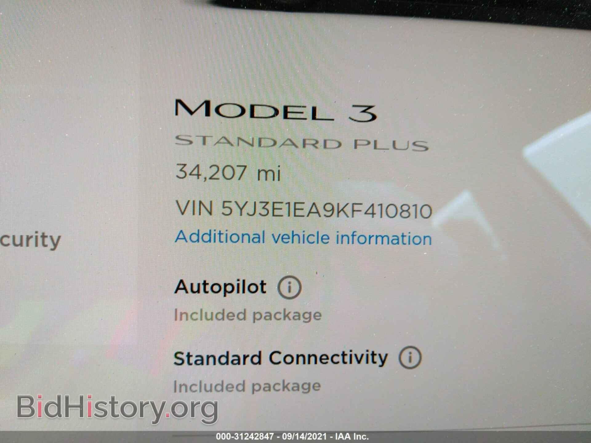 2019 TESLA MODEL 3 - VIN: 5YJ3E1EA9KF410810 - Photo 7