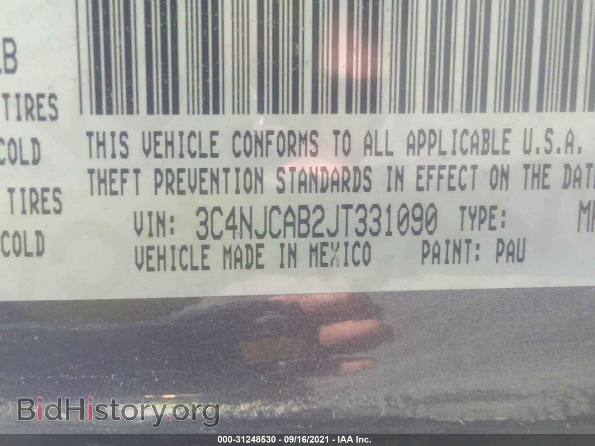 2018 JEEP COMPASS - VIN: 3C4NJCAB2JT331090 - Фото 9