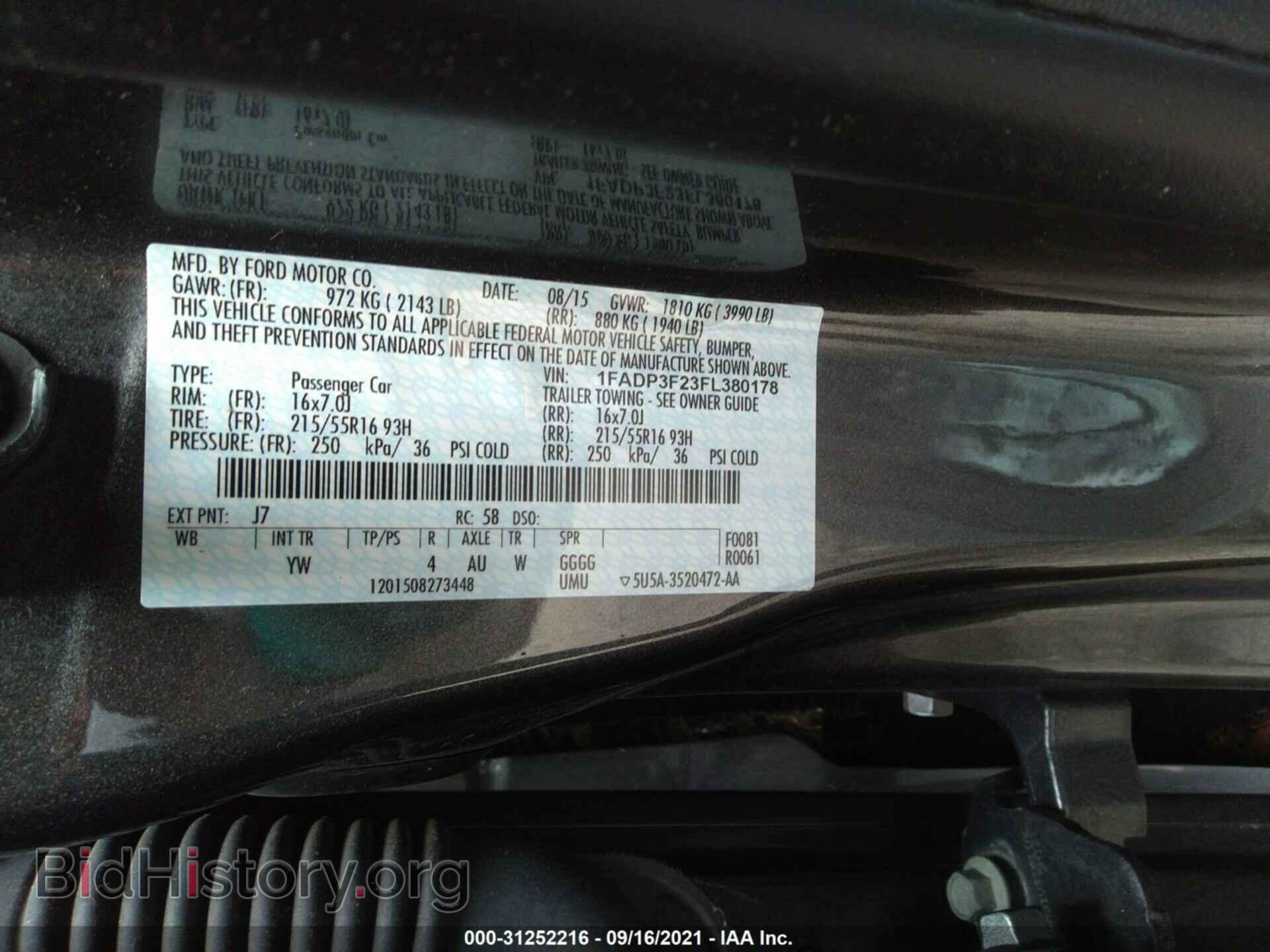 2015 FORD FOCUS - VIN: 1FADP3F23FL380178 - Photo 9