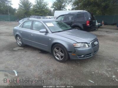 2007 Audi A4 2.0T, серебристый — VIN WAUDF78E37A204009, IAAI