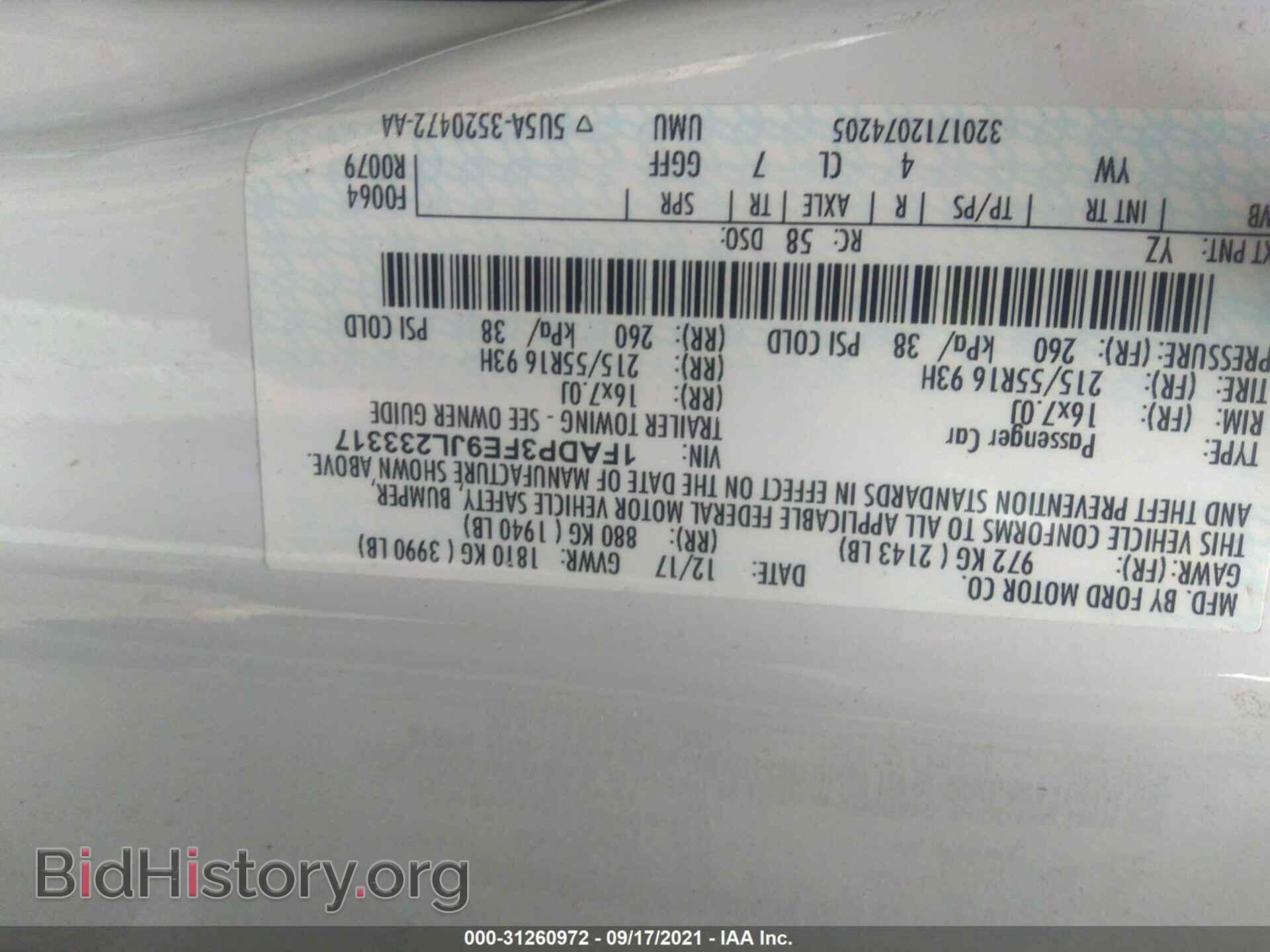 2018 FORD FOCUS - VIN: 1FADP3FE9JL233317 - Фото 9