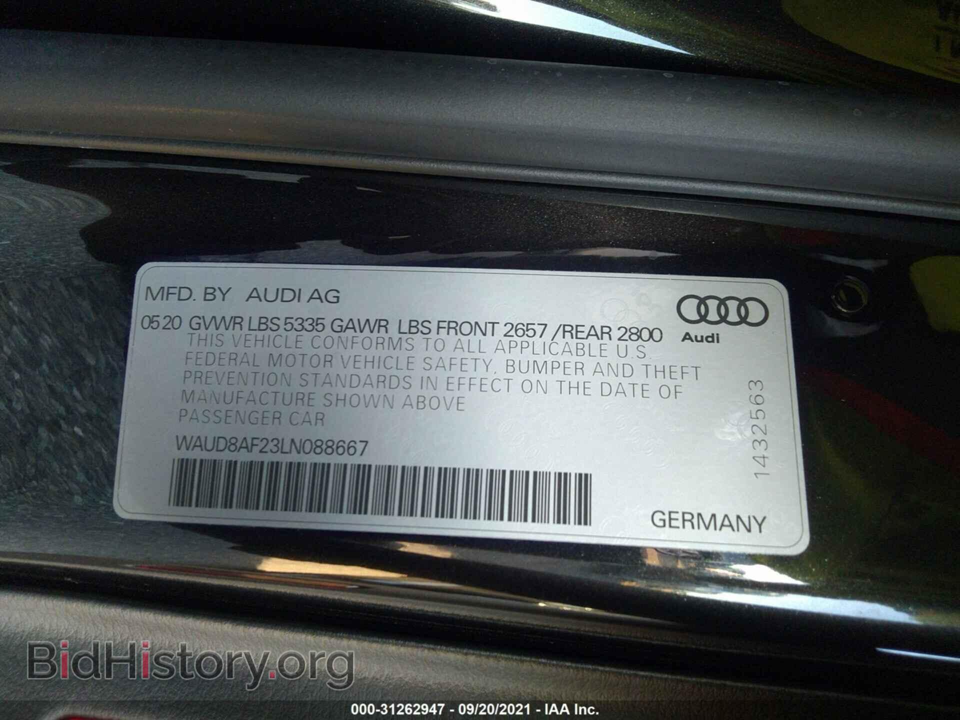 2020 AUDI A6 - VIN: WAUD8AF23LN088667 - Photo 9