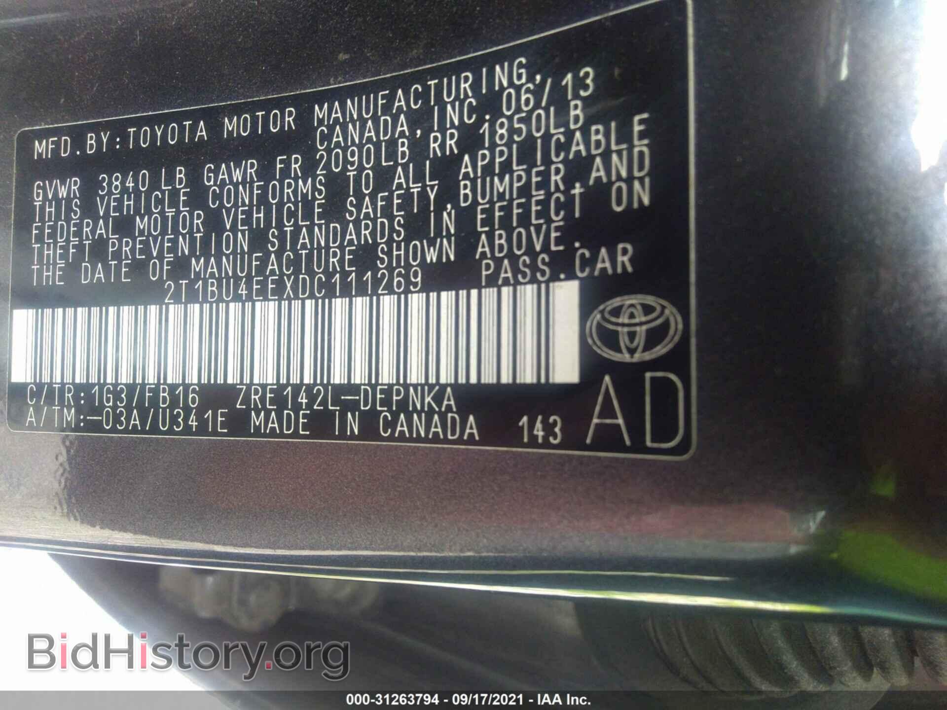 2013 TOYOTA COROLLA - VIN: 2T1BU4EEXDC111269 - Photo 9