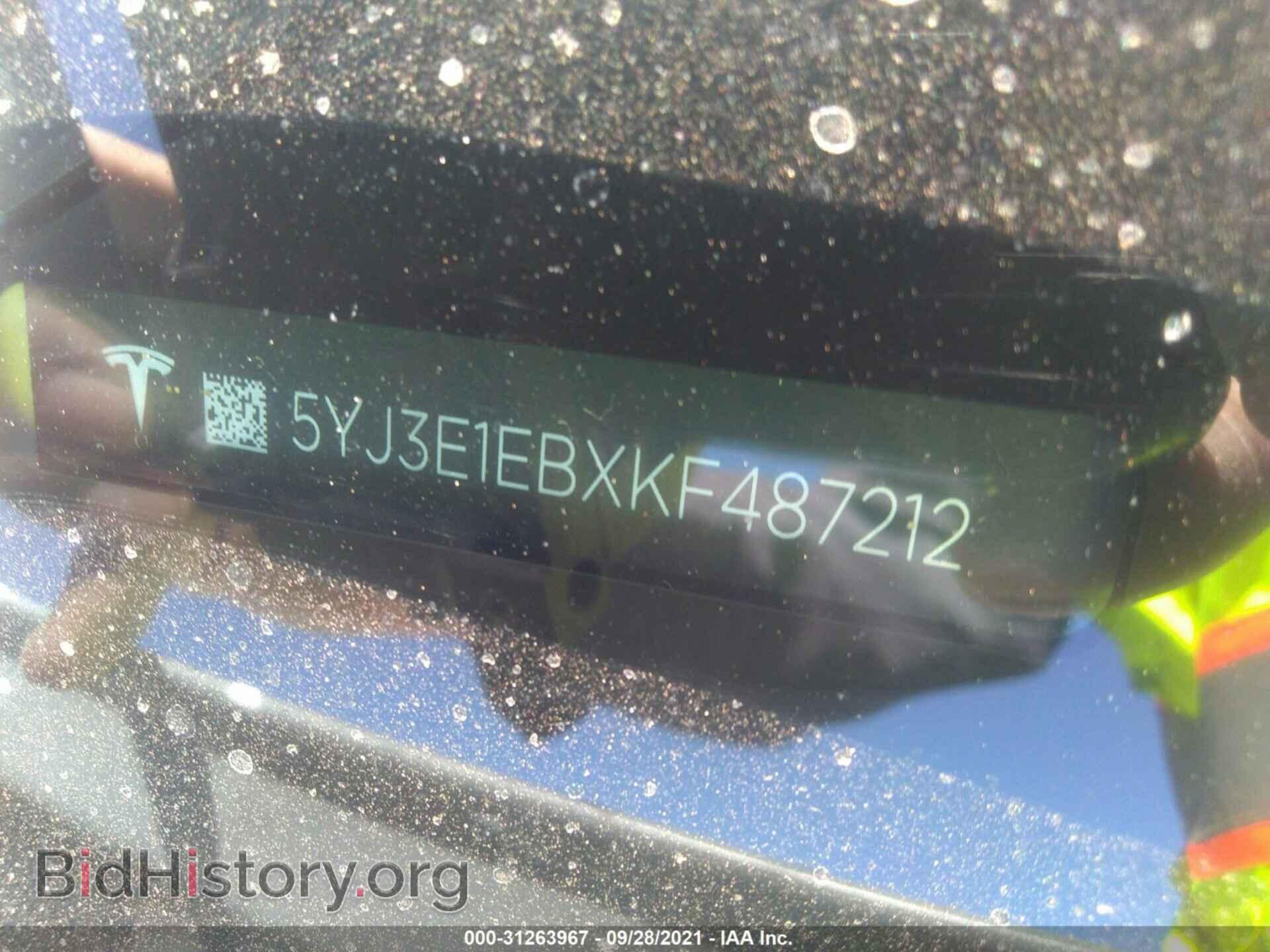 2019 TESLA MODEL 3 - VIN: 5YJ3E1EBXKF487212 - Фото 9