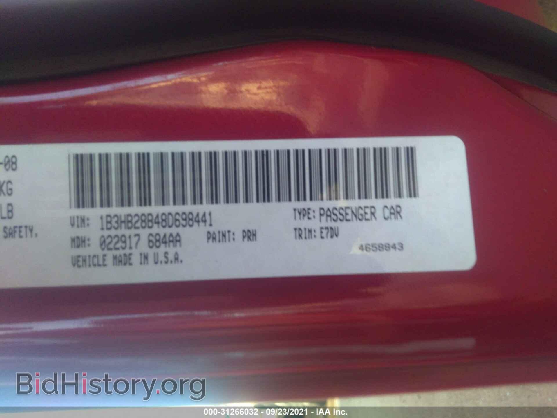 2008 DODGE CALIBER - VIN: 1B3HB28B48D698441 - Photo 9