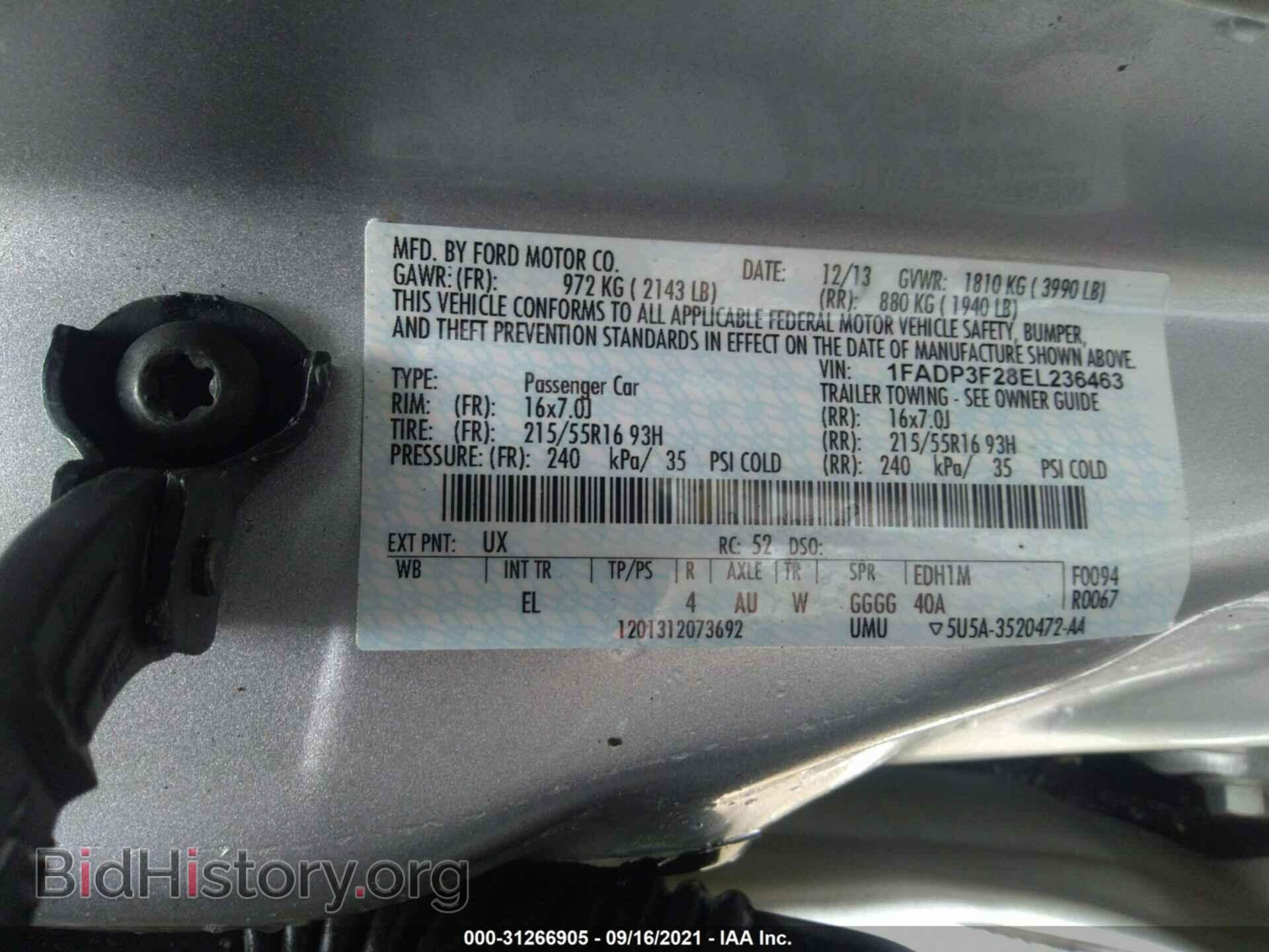2014 FORD FOCUS - VIN: 1FADP3F28EL236463 - Photo 9