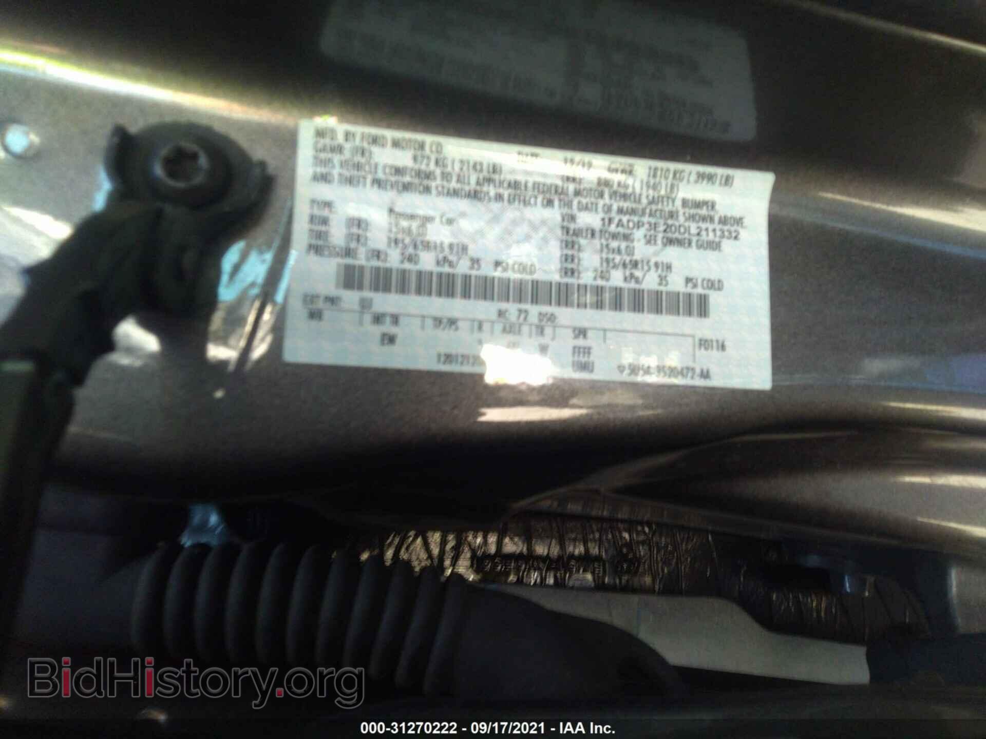 2013 FORD FOCUS - VIN: 1FADP3E20DL211332 - Фото 9