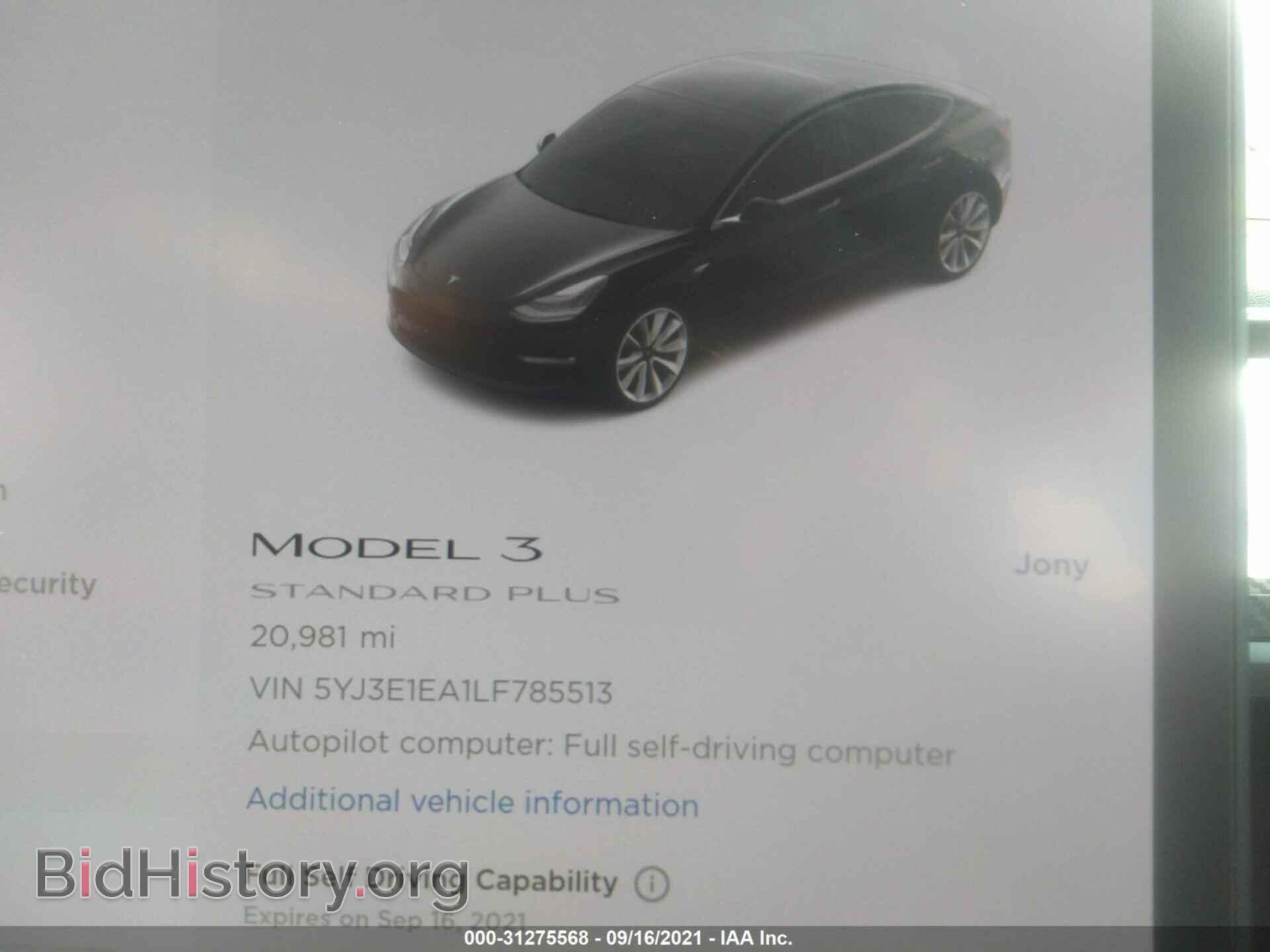2020 TESLA MODEL 3 - VIN: 5YJ3E1EA1LF785513 - Photo 7