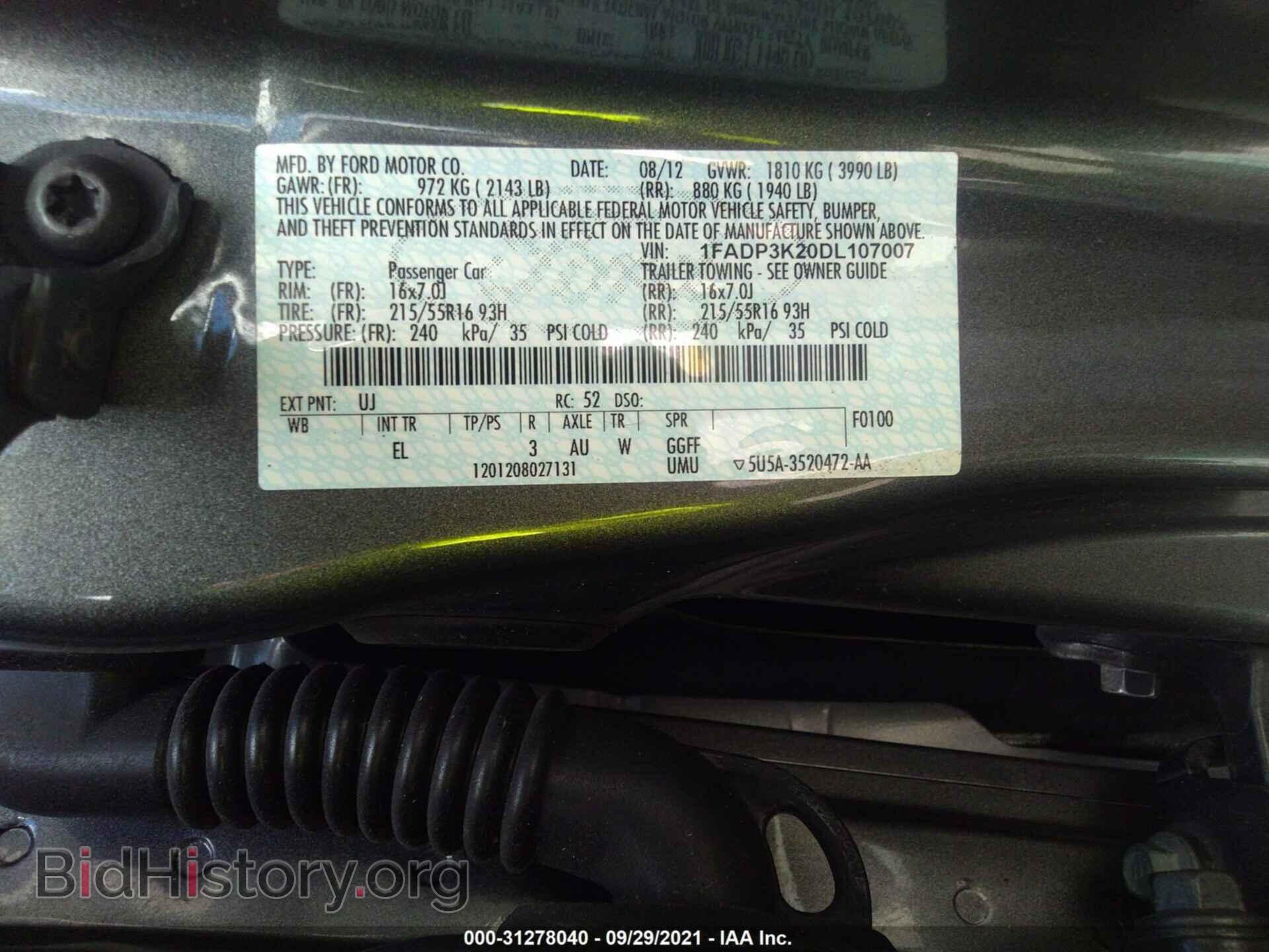 2013 FORD FOCUS - VIN: 1FADP3K20DL107007 - Photo 9