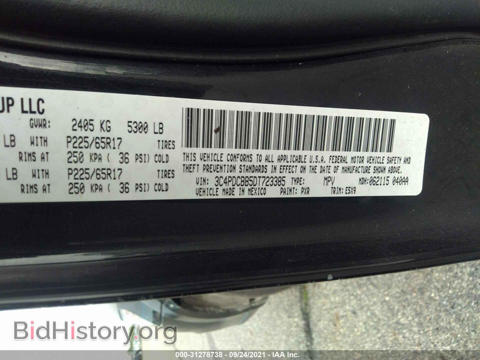 2013 DODGE JOURNEY - VIN: 3C4PDCBB5DT723385 - Фото 9
