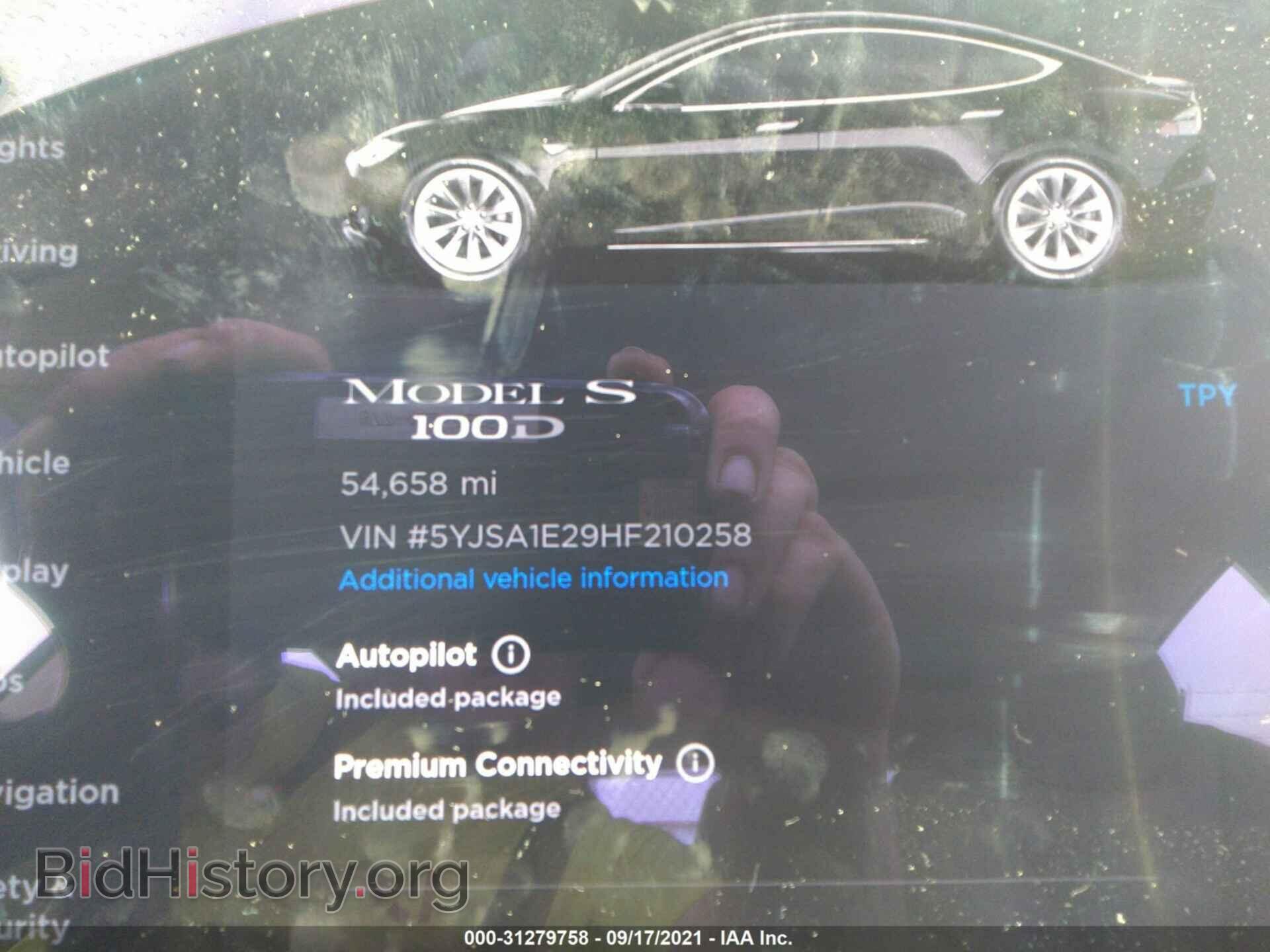 2017 TESLA MODEL S - VIN: 5YJSA1E29HF210258 - Photo 7