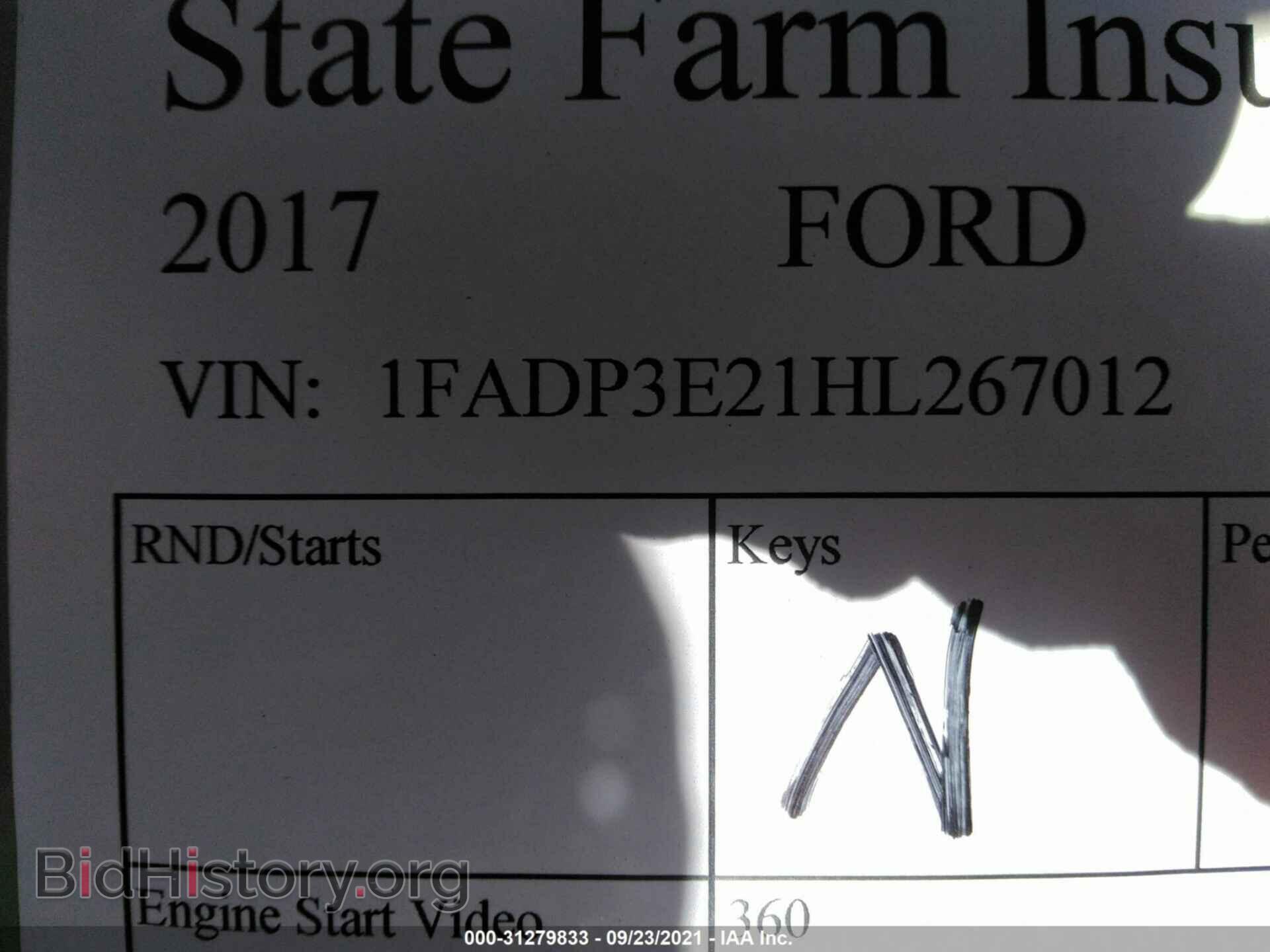 2017 FORD FOCUS - VIN: 1FADP3E21HL267012 - Фото 9