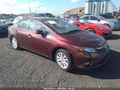 2012 Honda CIVIC SDN EX, красный — VIN 2HGFB2F80CH514896, IAAI