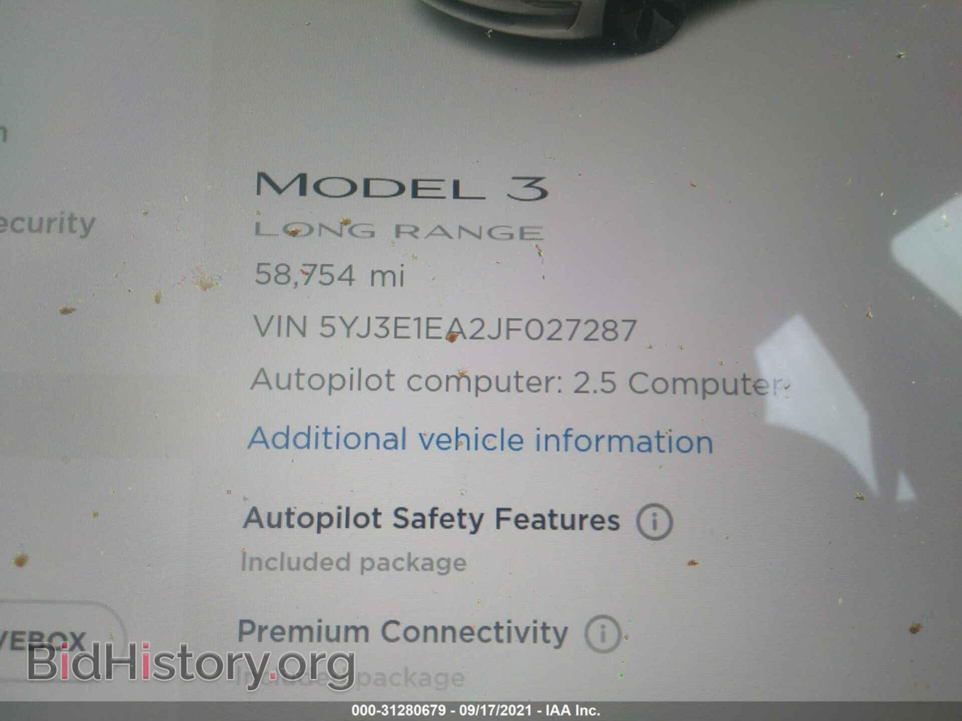 2018 TESLA MODEL 3 - VIN: 5YJ3E1EA2JF027287 - Фото 7
