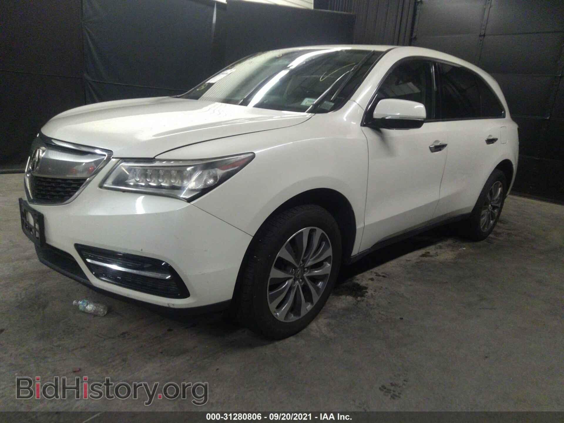 2014 ACURA MDX - VIN: 5FRYD4H45EB011671 - Фото 2
