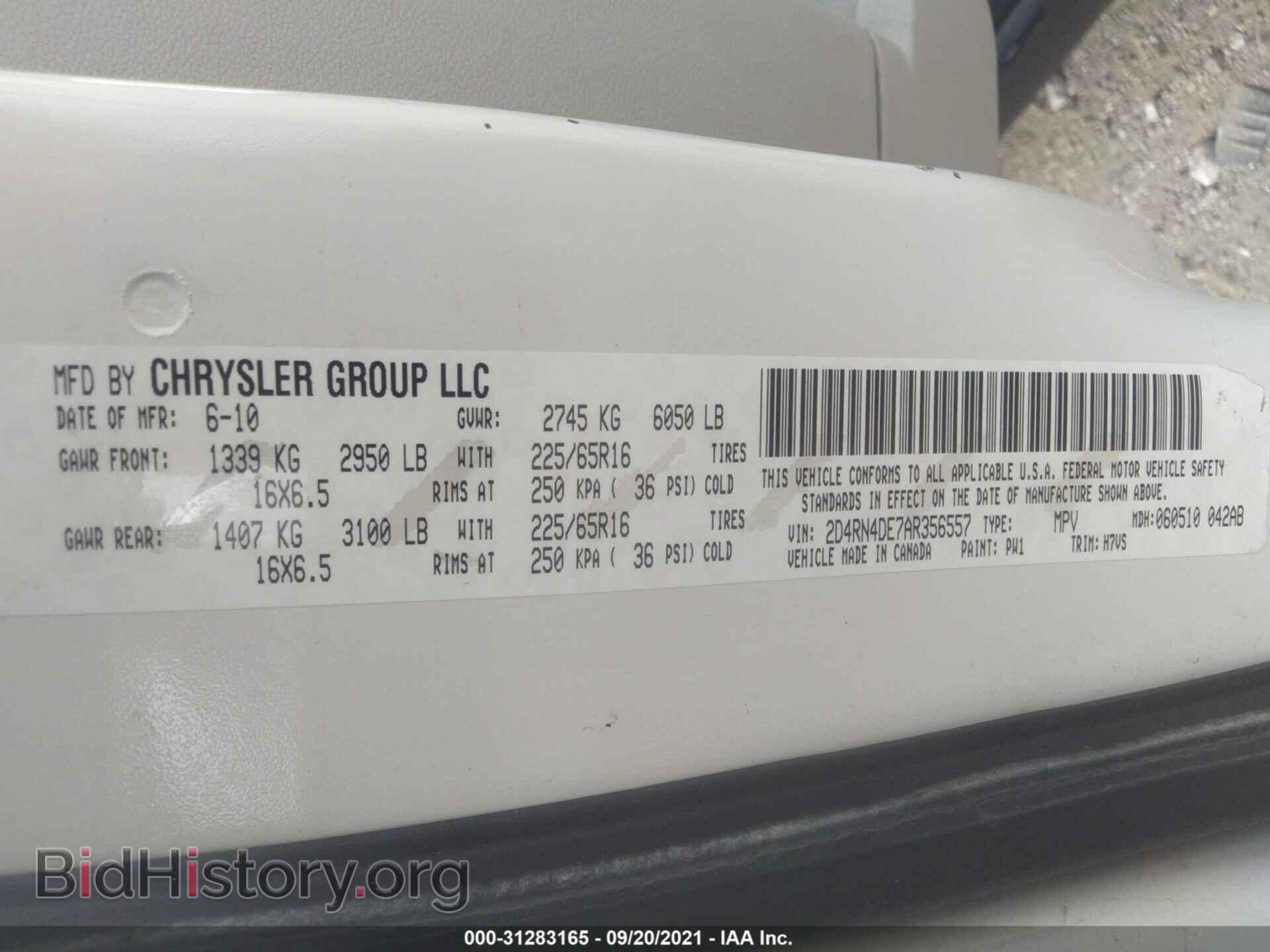 2010 DODGE GRAND CARAVAN - VIN: 2D4RN4DE7AR356557 - Фото 9