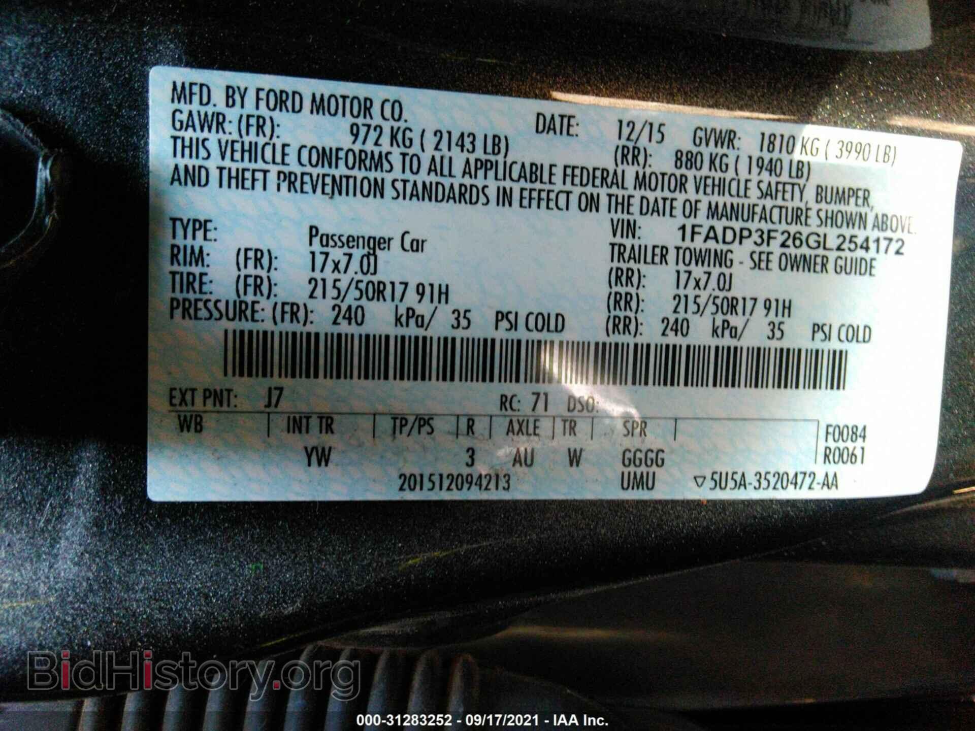 2016 FORD FOCUS - VIN: 1FADP3F26GL254172 - Photo 9