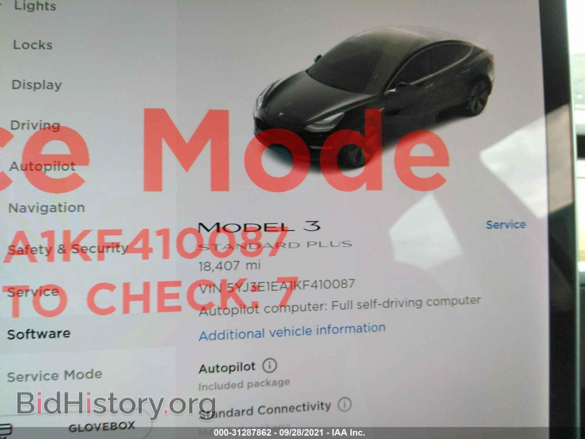 2019 TESLA MODEL 3 - VIN: 5YJ3E1EA1KF410087 - Photo 7