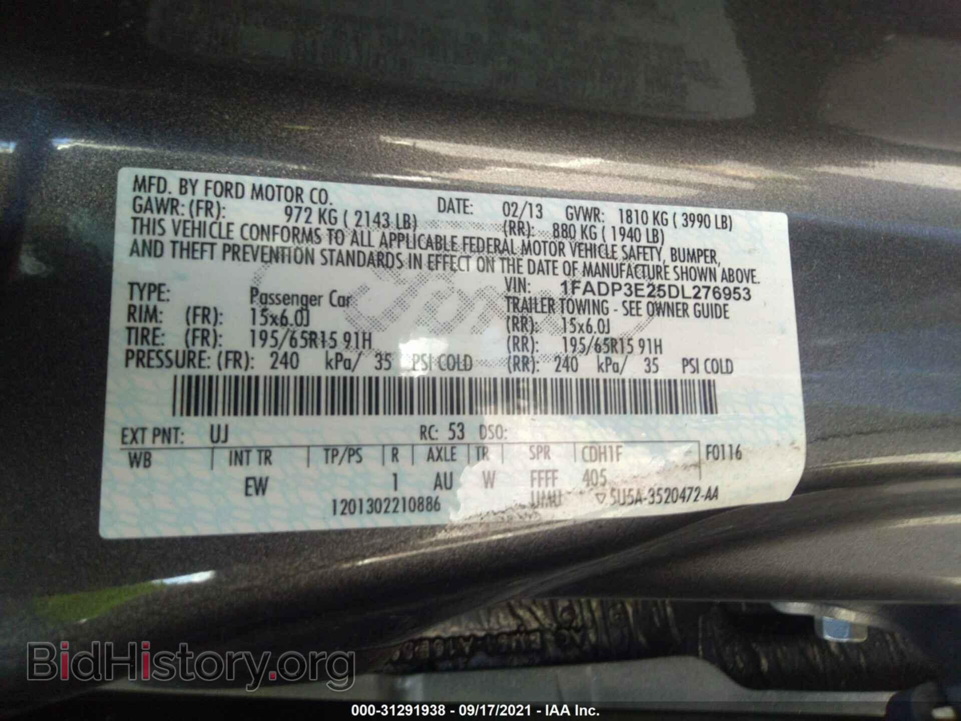 2013 FORD FOCUS - VIN: 1FADP3E25DL276953 - Photo 9