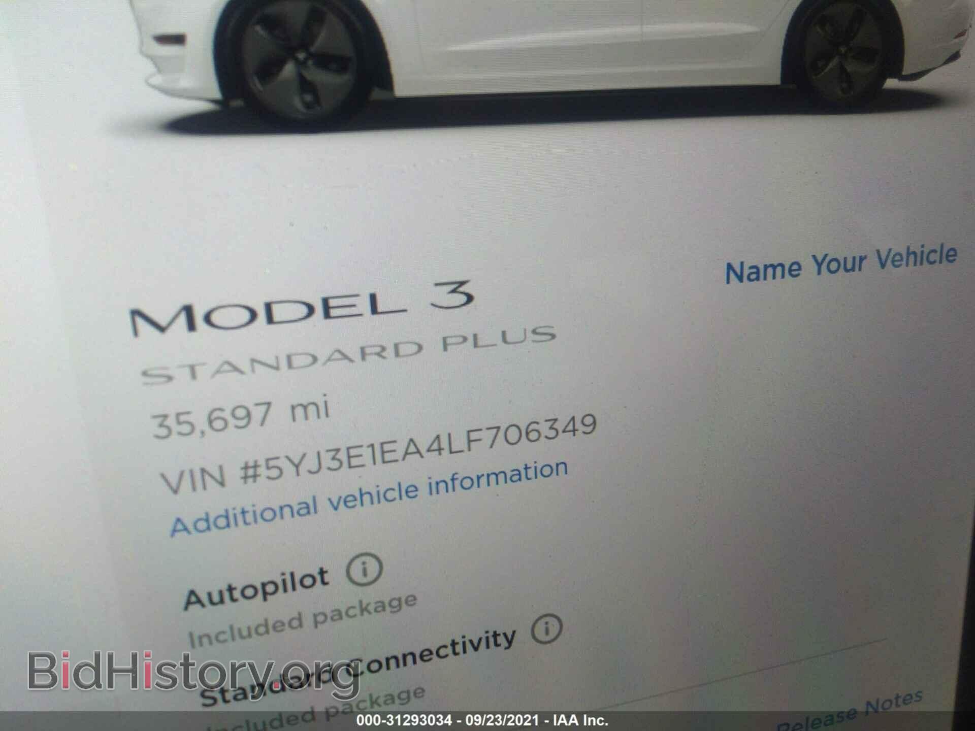 2020 TESLA MODEL 3 - VIN: 5YJ3E1EA4LF706349 - Фото 7