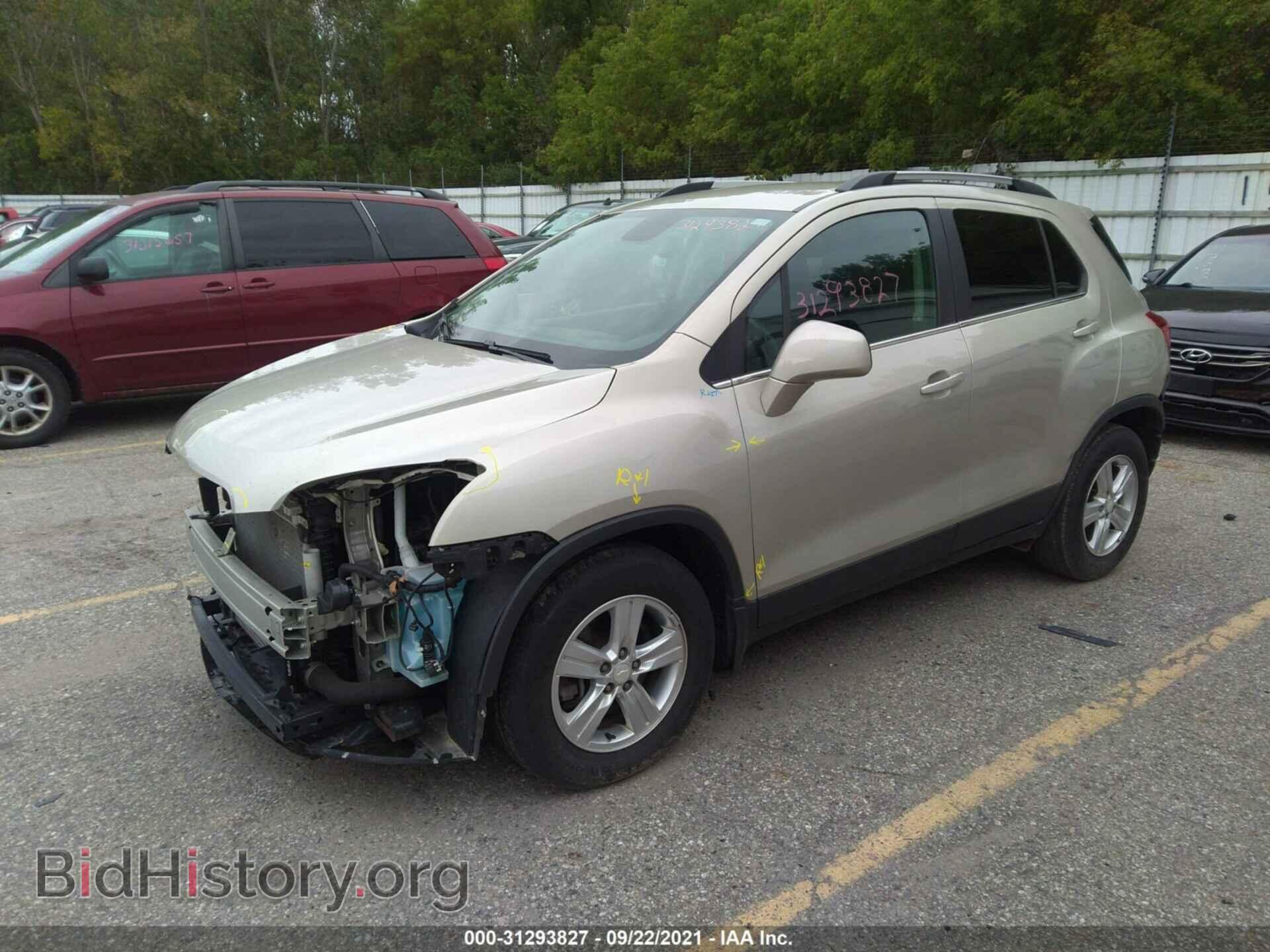 2016 CHEVROLET TRAX - VIN: 3GNCJLSB7GL219021 - Фото 2