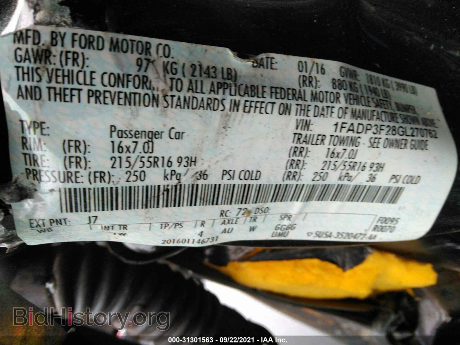 2016 FORD FOCUS - VIN: 1FADP3F28GL270762 - Photo 9