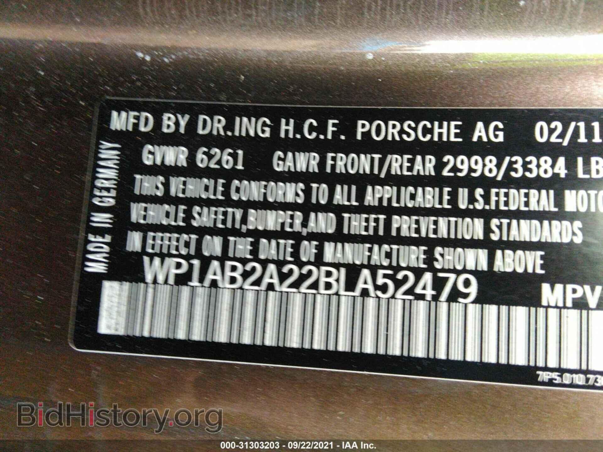2011 PORSCHE CAYENNE - VIN: WP1AB2A22BLA52479 - Photo 9