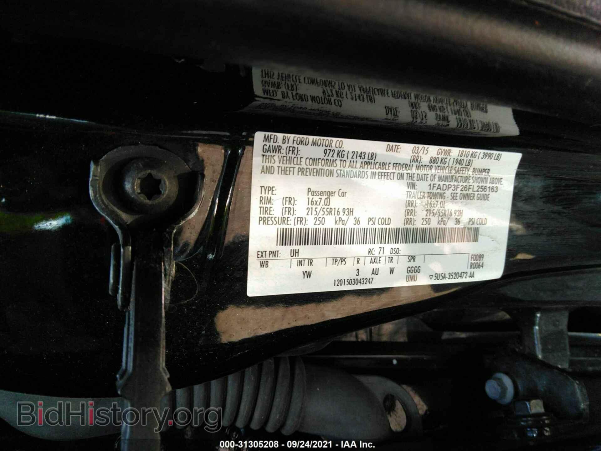 2015 FORD FOCUS - VIN: 1FADP3F26FL256163 - Фото 9