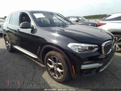 2021 BMW X3 XDRIVE30I, black — VIN 5UXTY5C02M9D97454, IAAI
