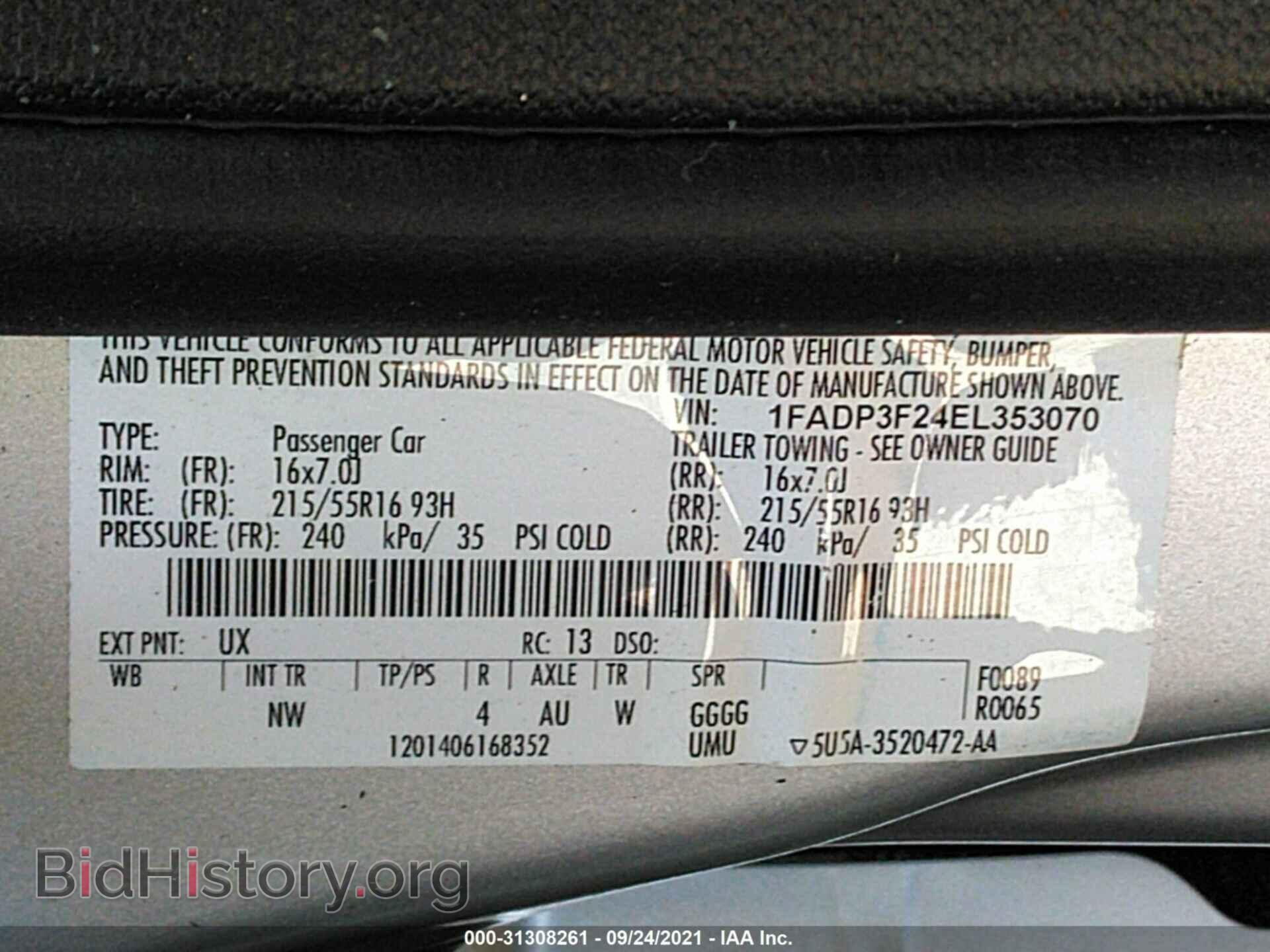 2014 FORD FOCUS - VIN: 1FADP3F24EL353070 - Photo 9