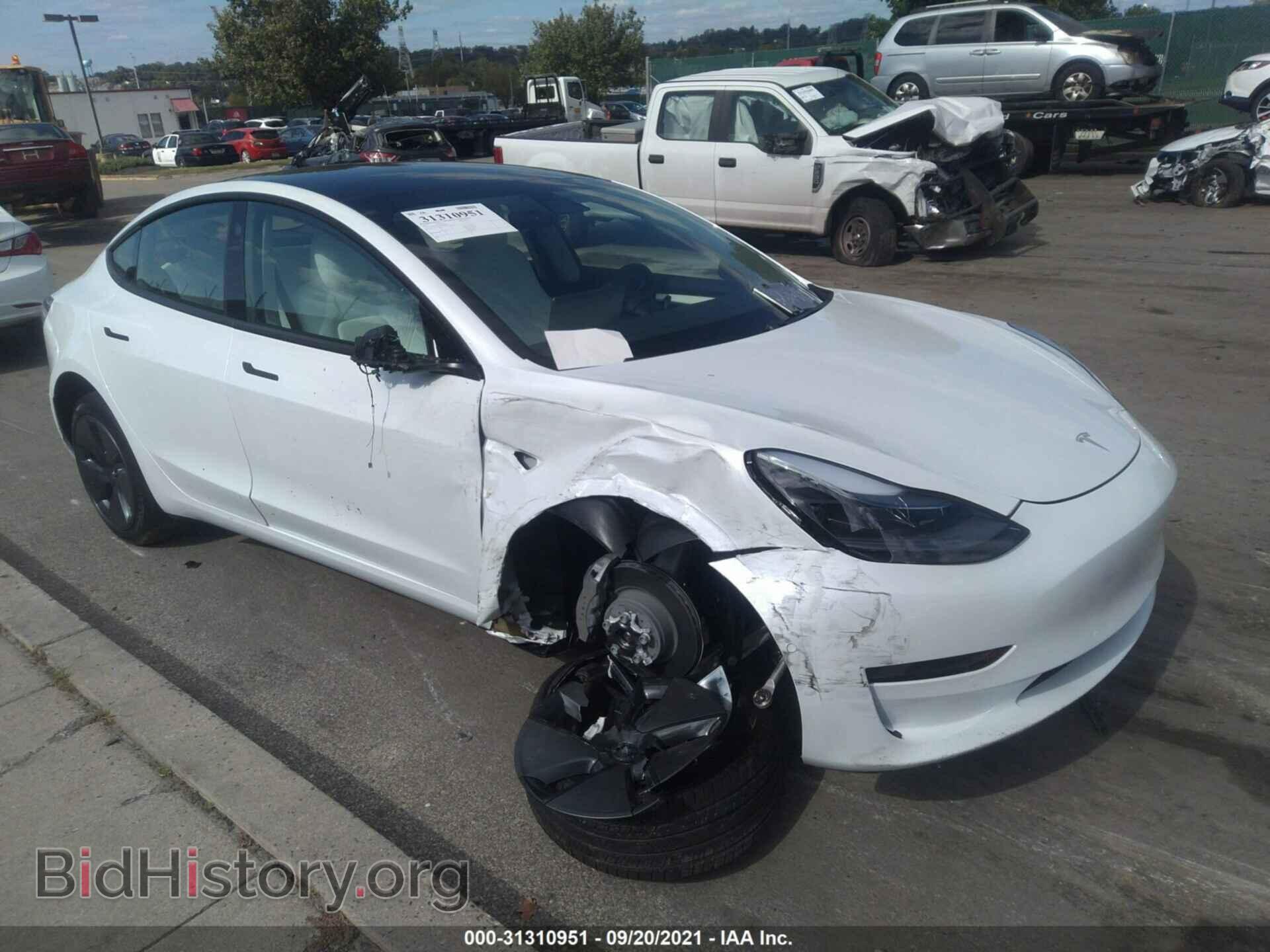Photo 5YJ3E1EBXMF037207 - TESLA MODEL 3 2021