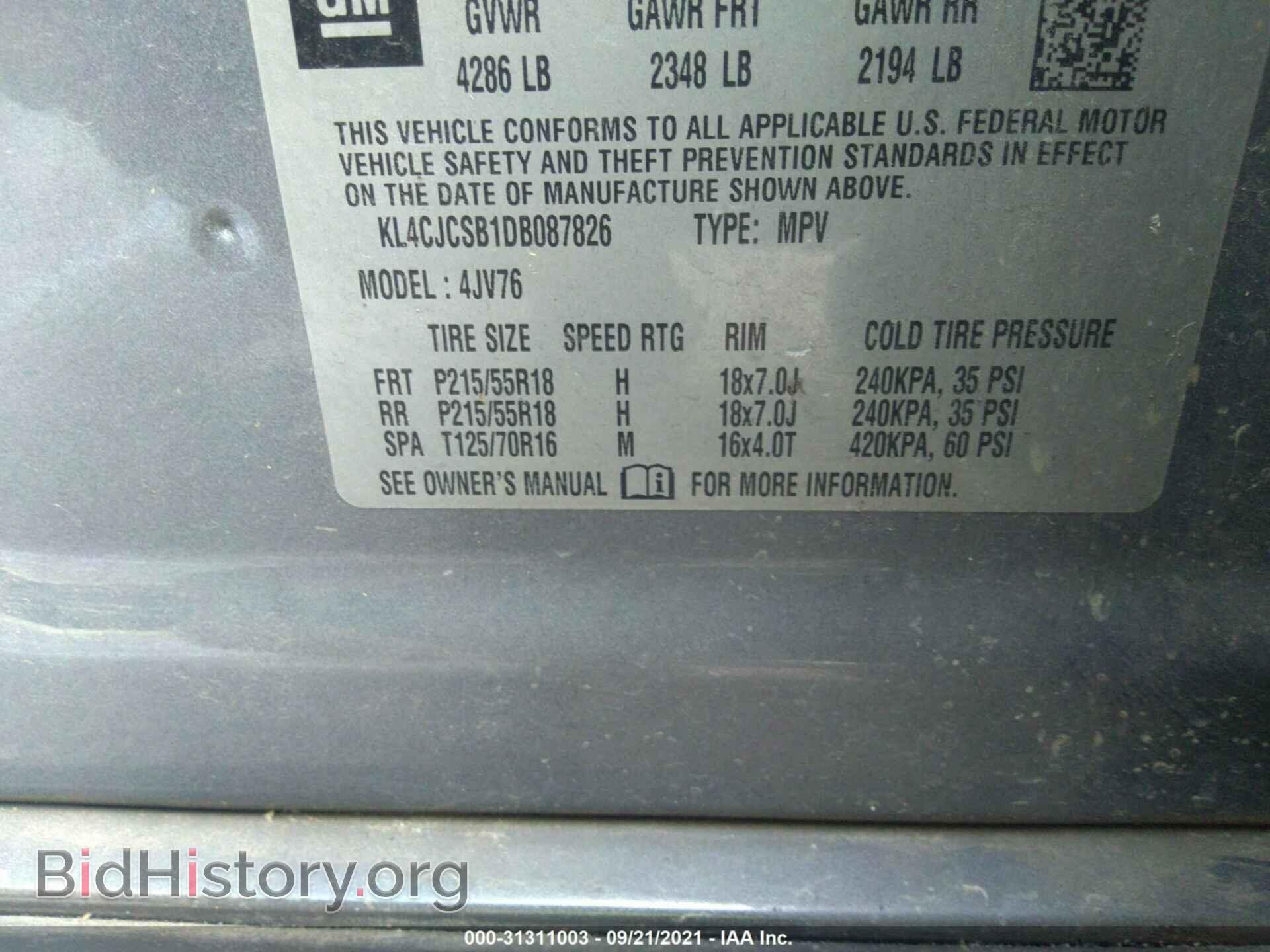 2013 BUICK ENCORE - VIN: KL4CJCSB1DB087826 - Photo 9