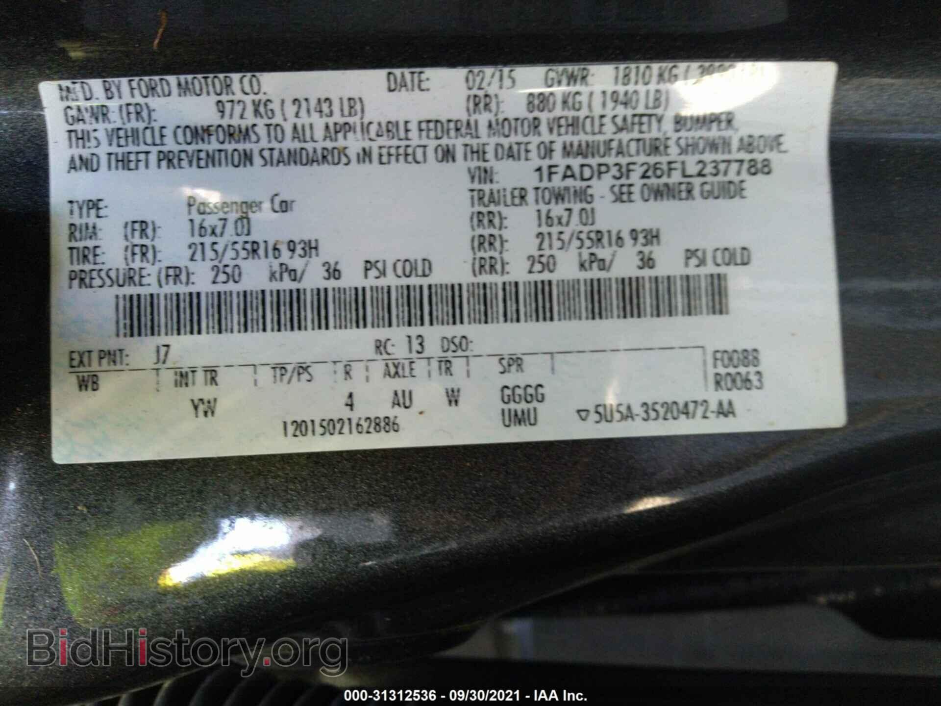 2015 FORD FOCUS - VIN: 1FADP3F26FL237788 - Photo 9
